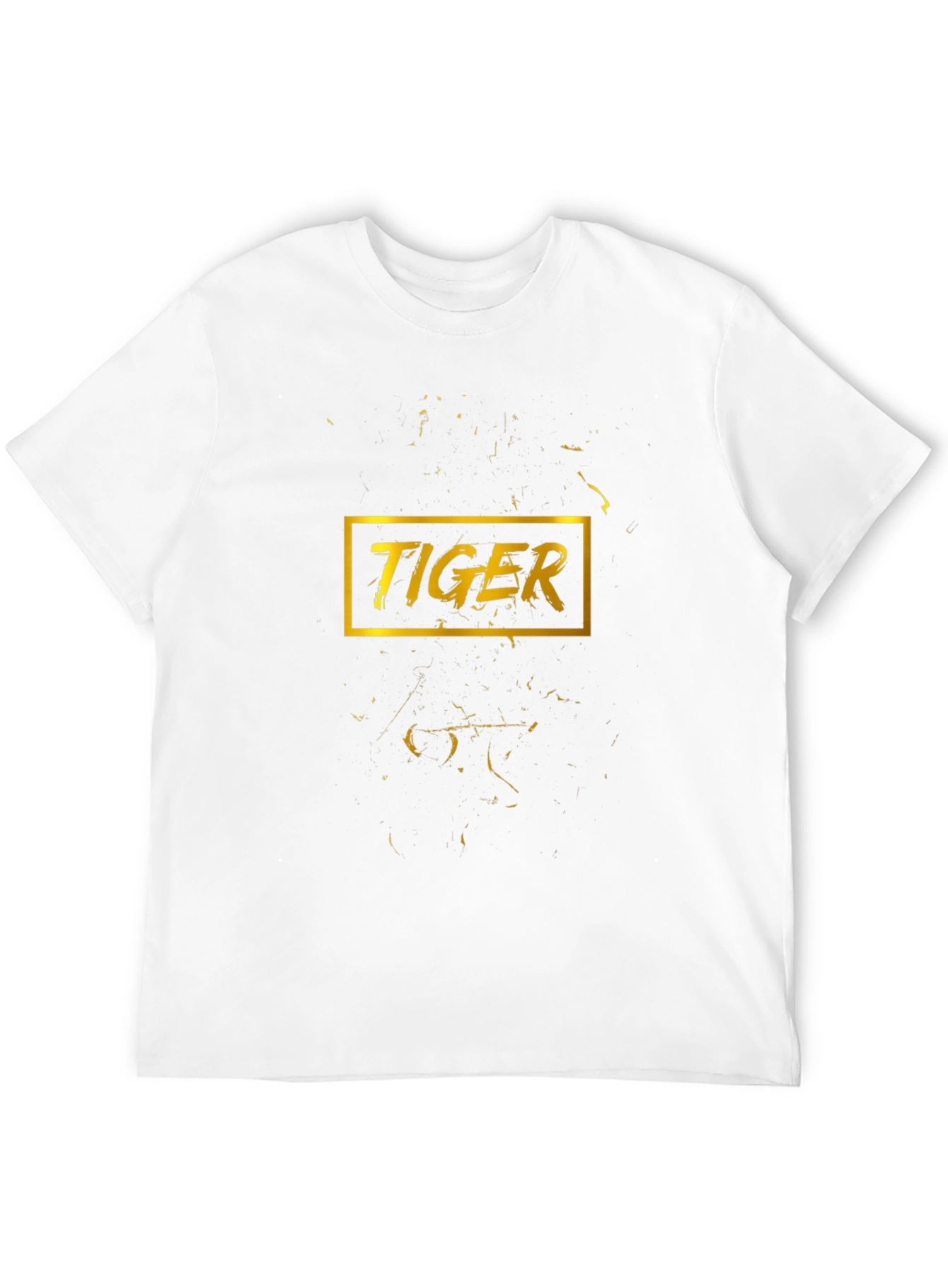 Golden Tiger Graphic Black T-Shirt