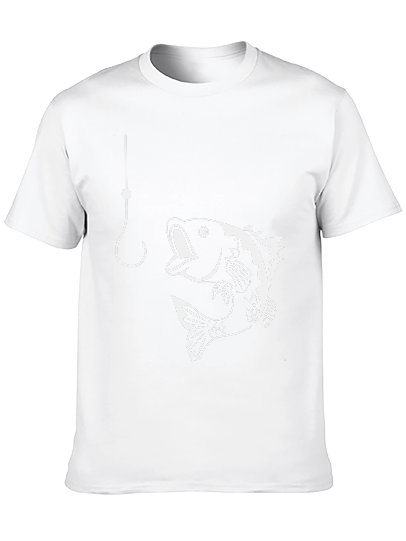 Fishing Hook & Bass T-Shirt - Black