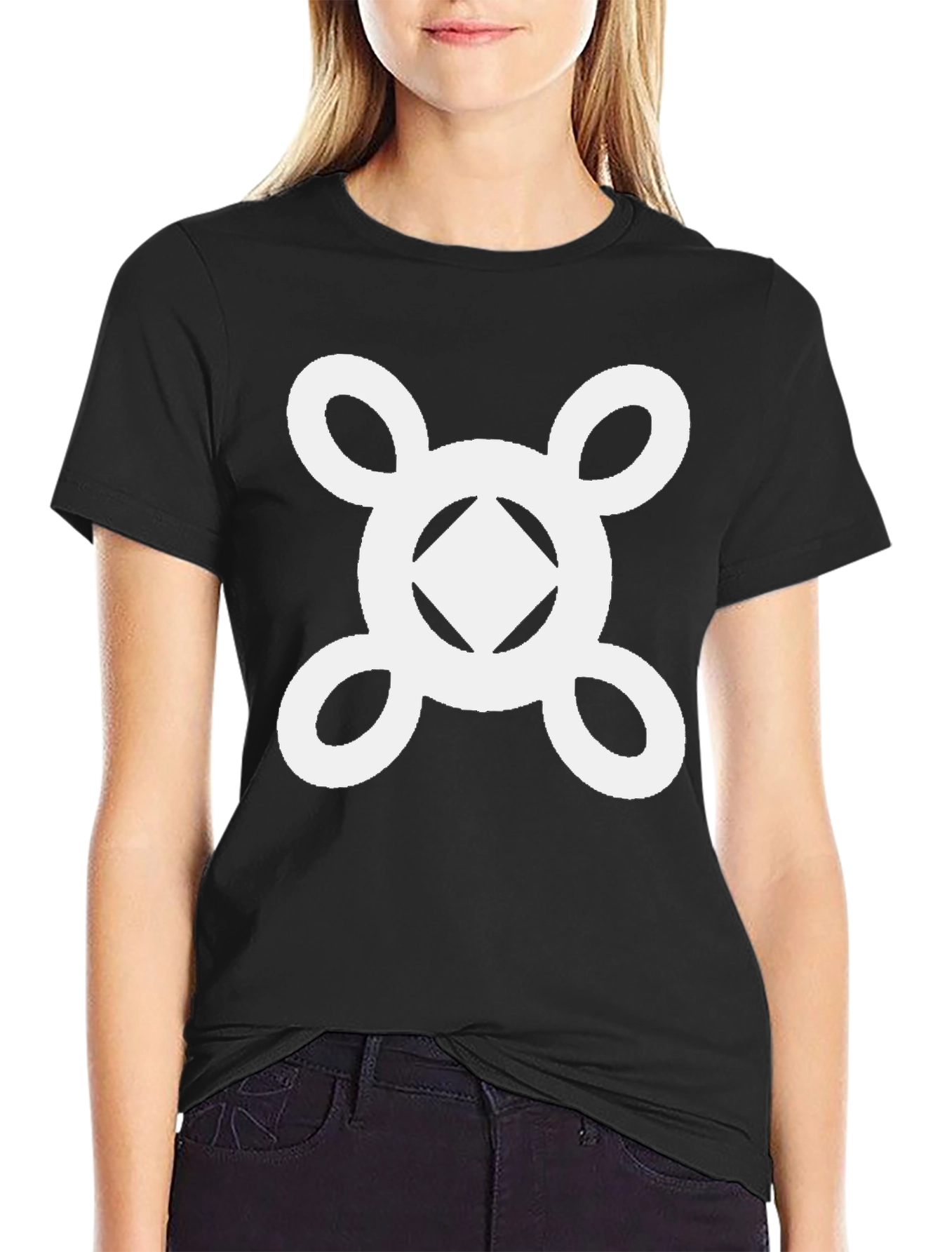 Geometric Symbol Graphic Tee - Stylish Casual Wear