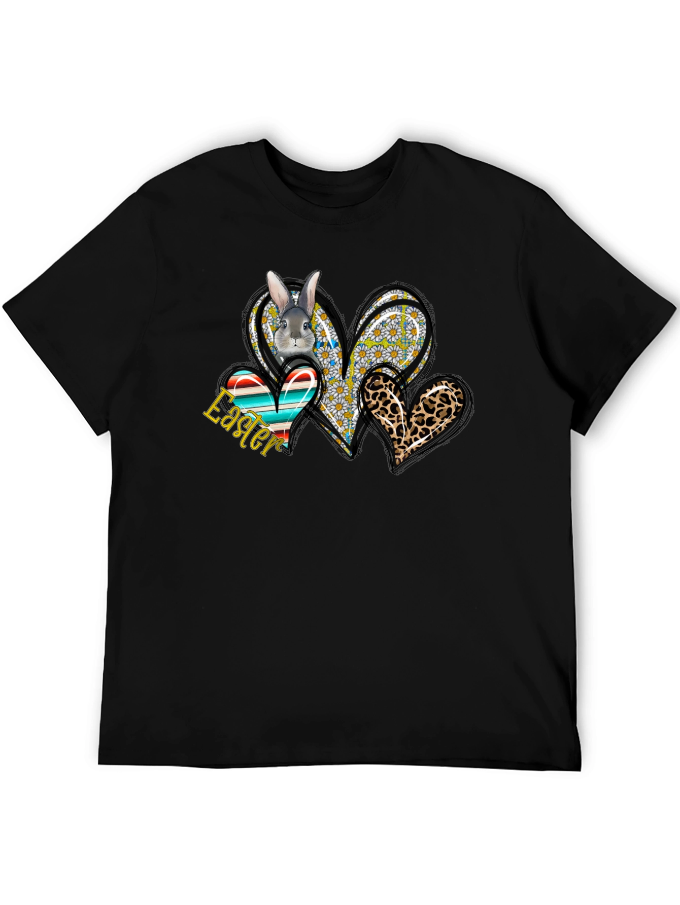 Easter Bunny Hearts Graphic Tee