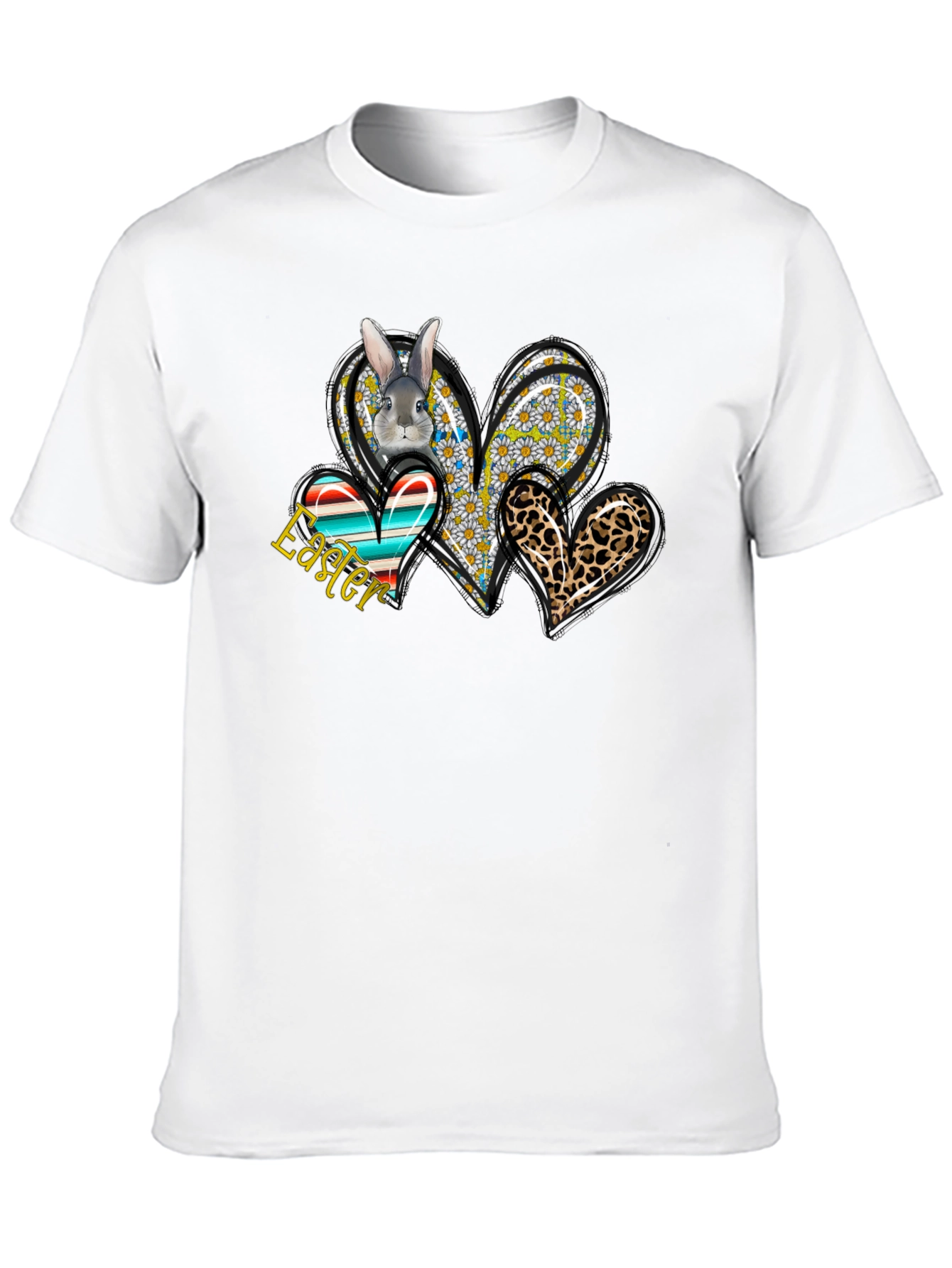 Easter Bunny Hearts Graphic Tee