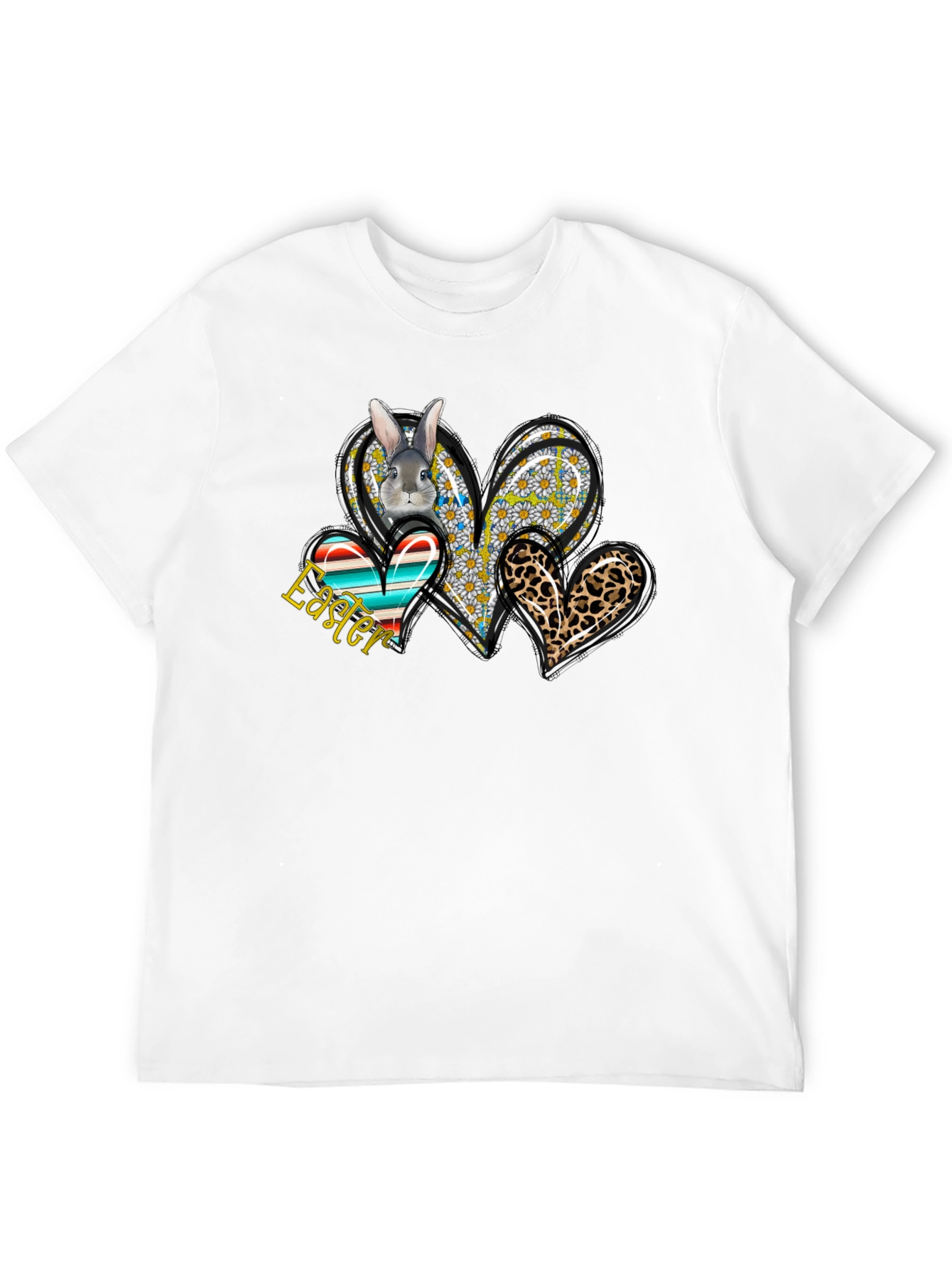 Easter Bunny Hearts Graphic Tee