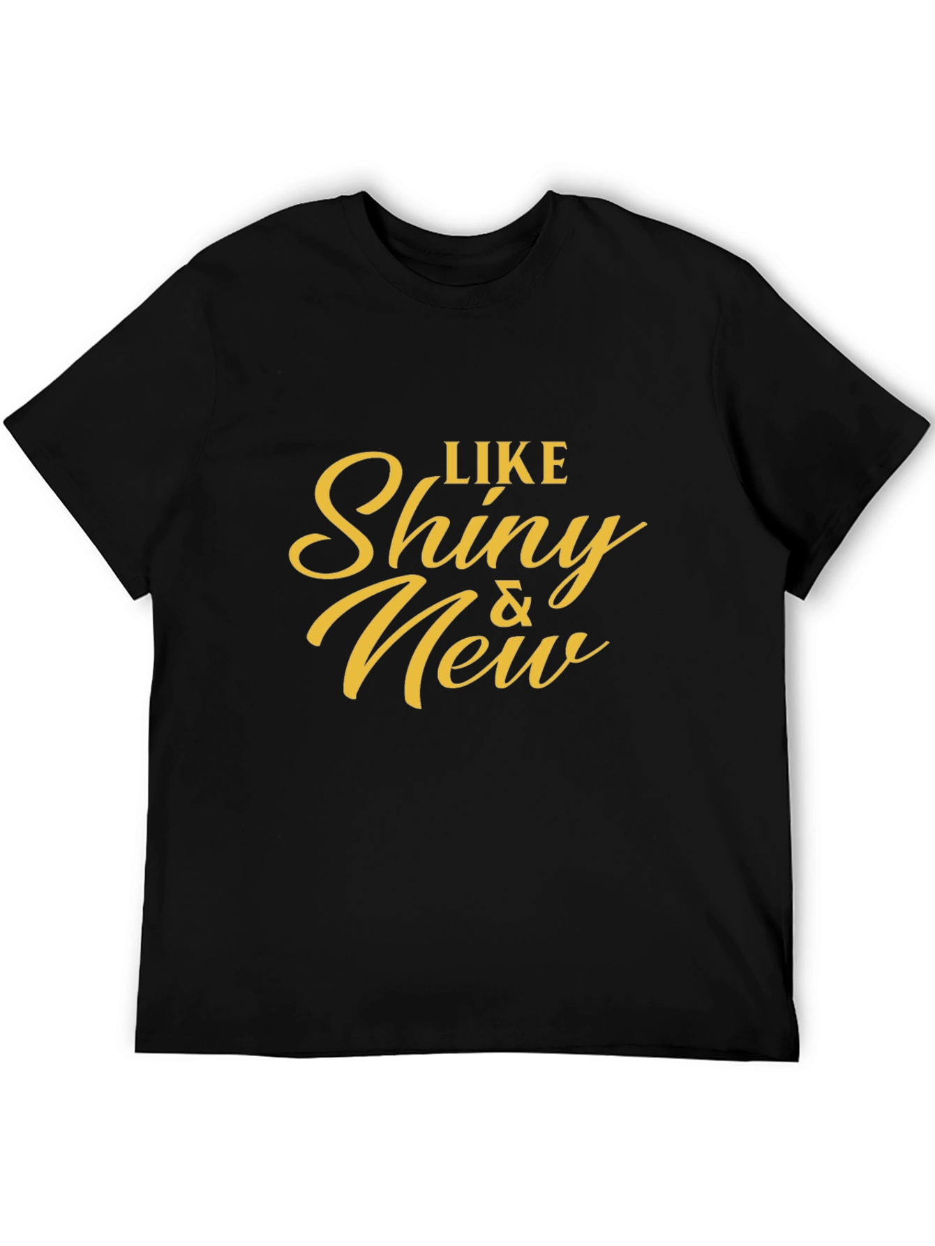 Shiny & New Graphic Tee - Soft Black Cotton