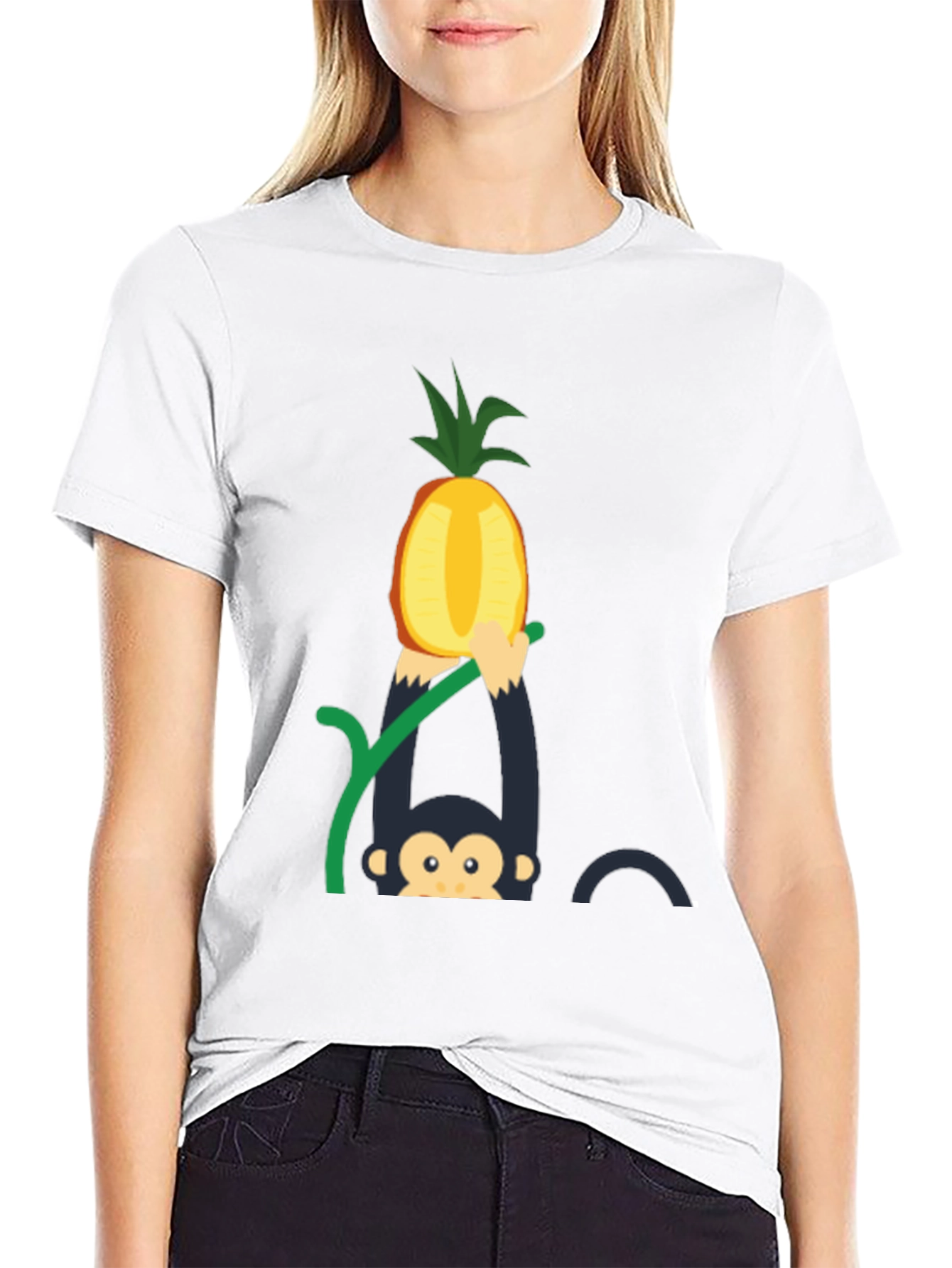 Monkey Pineapple T-Shirt - Fun Graphic Tee