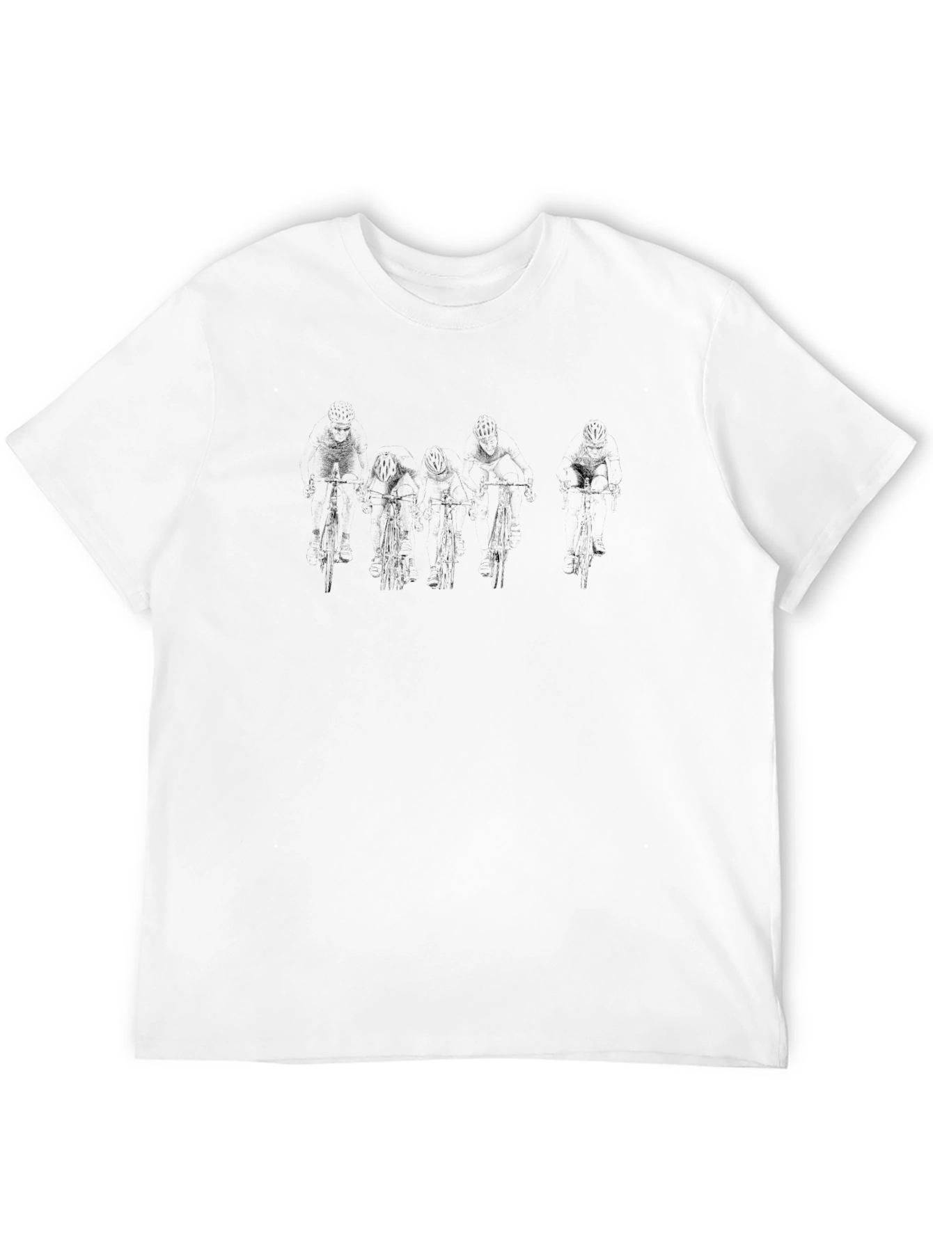 Cyclist Sketch Black T-Shirt