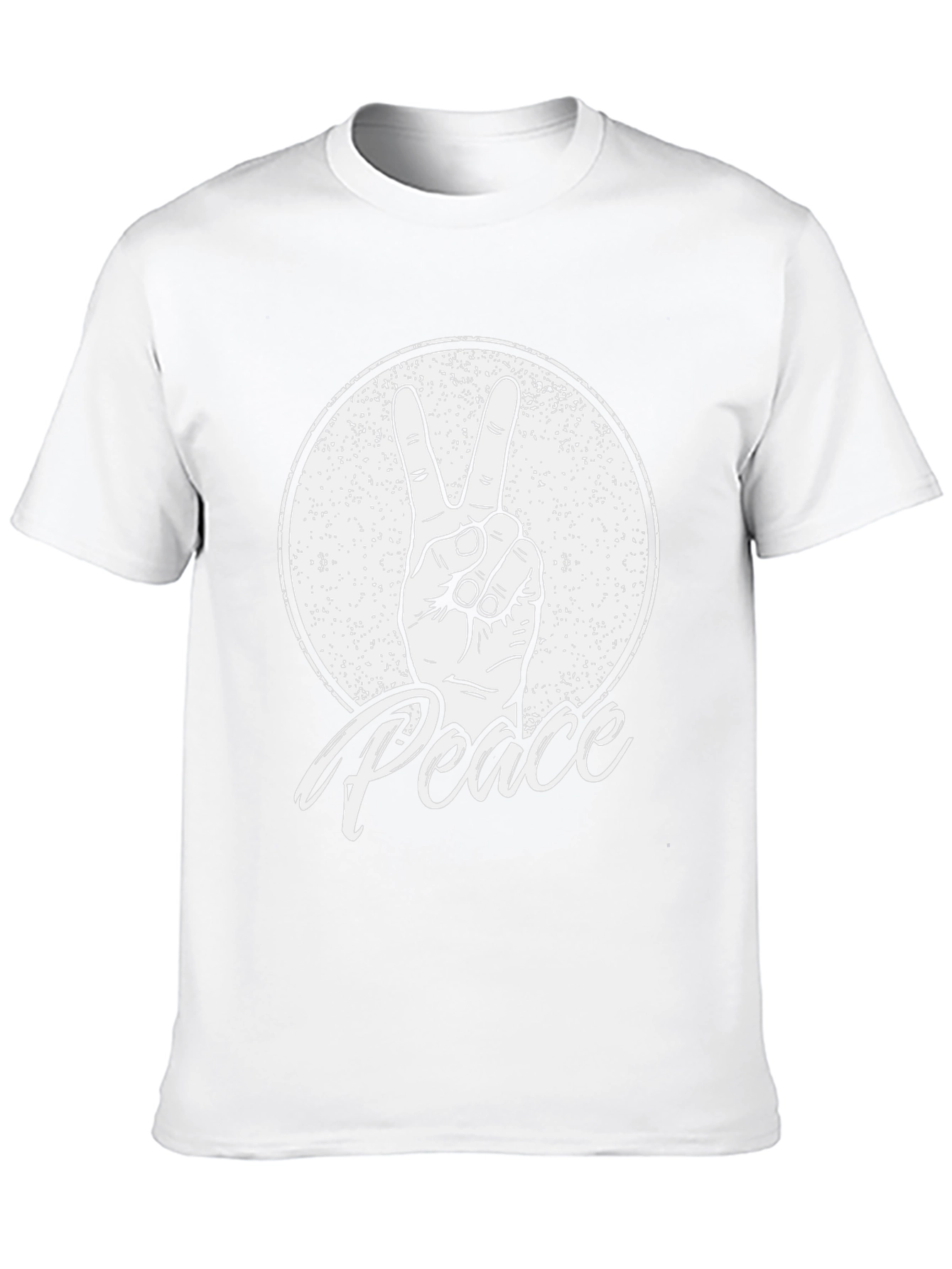 Peace Sign Graphic T-Shirt - Black Cotton Tee