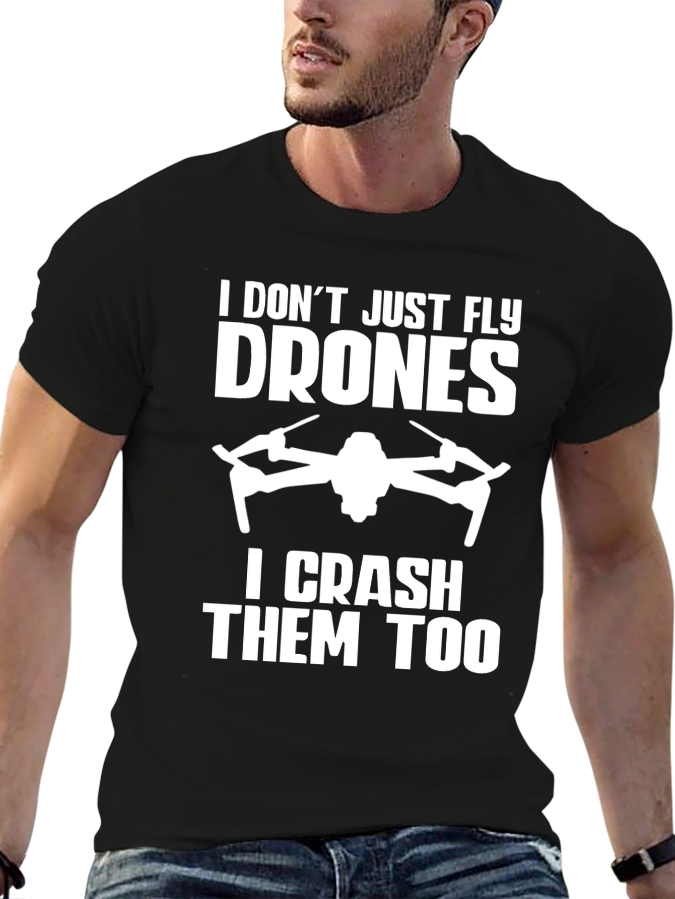 Drone Enthusiast T-Shirt - Fly and Crash!