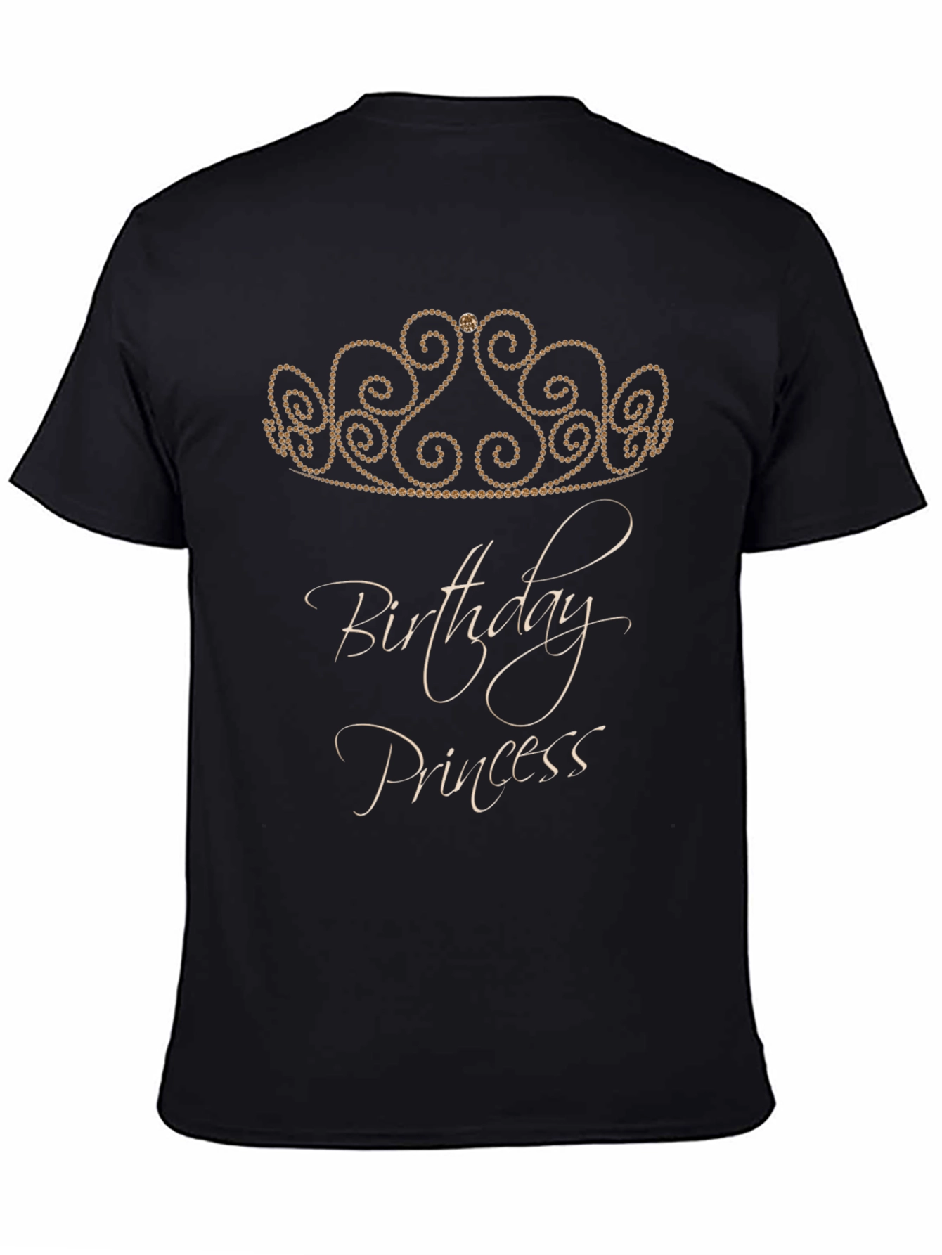 Birthday Princess Tee - Black Crown Design