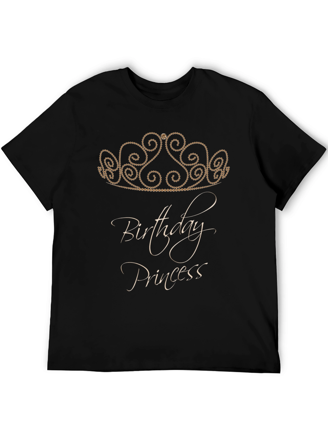 Birthday Princess Tee - Black Crown Design