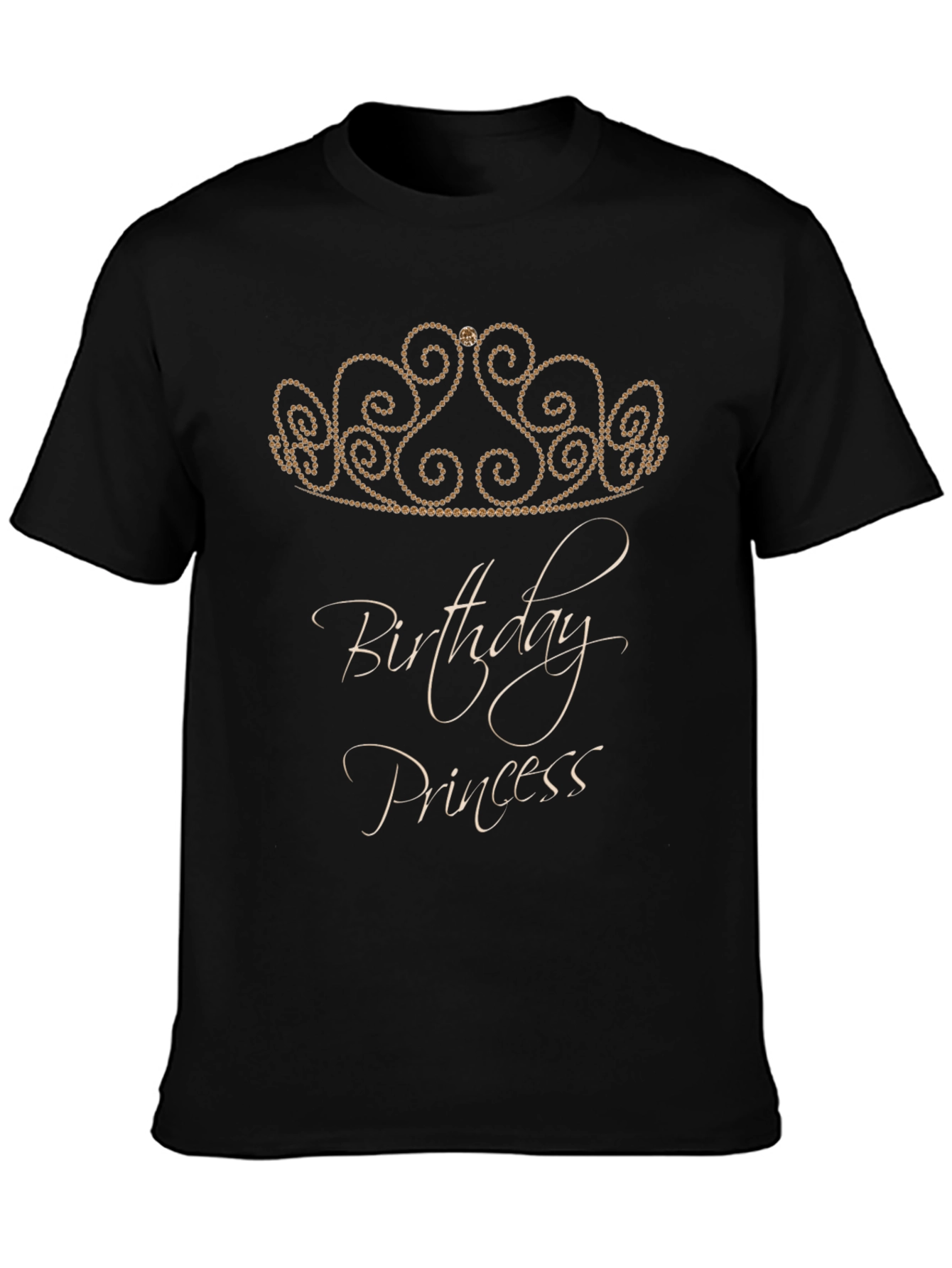 Birthday Princess Tee - Black Crown Design