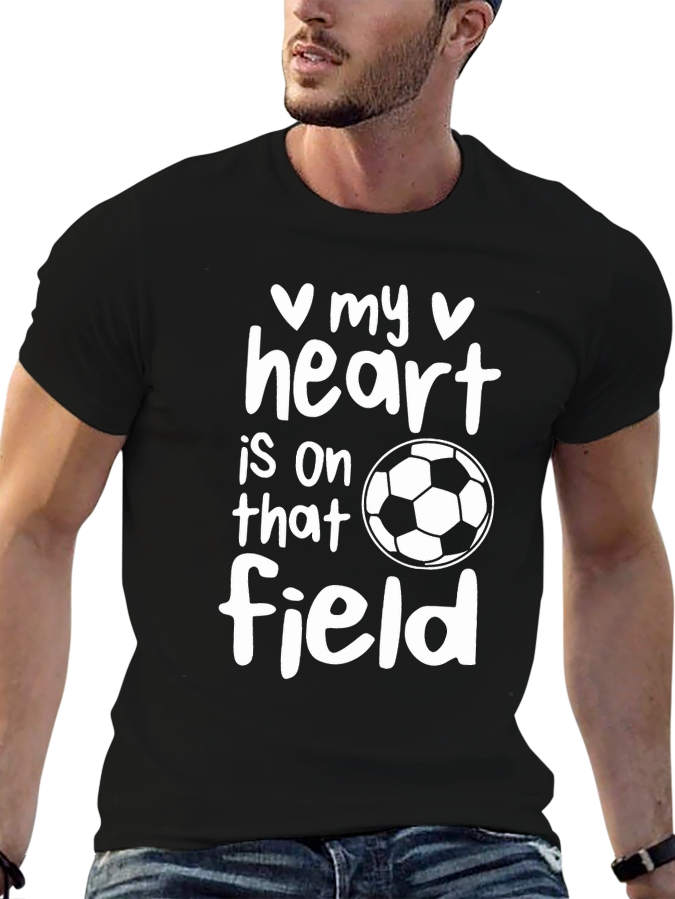Soccer Lover Graphic T-Shirt - Heart on the Field