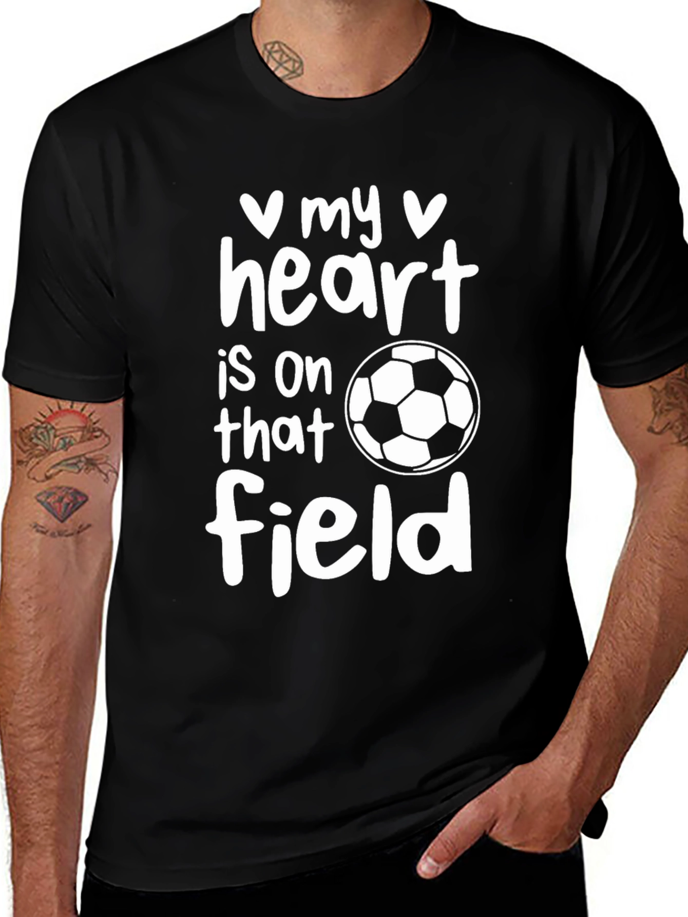 Soccer Lover Graphic T-Shirt - Heart on the Field