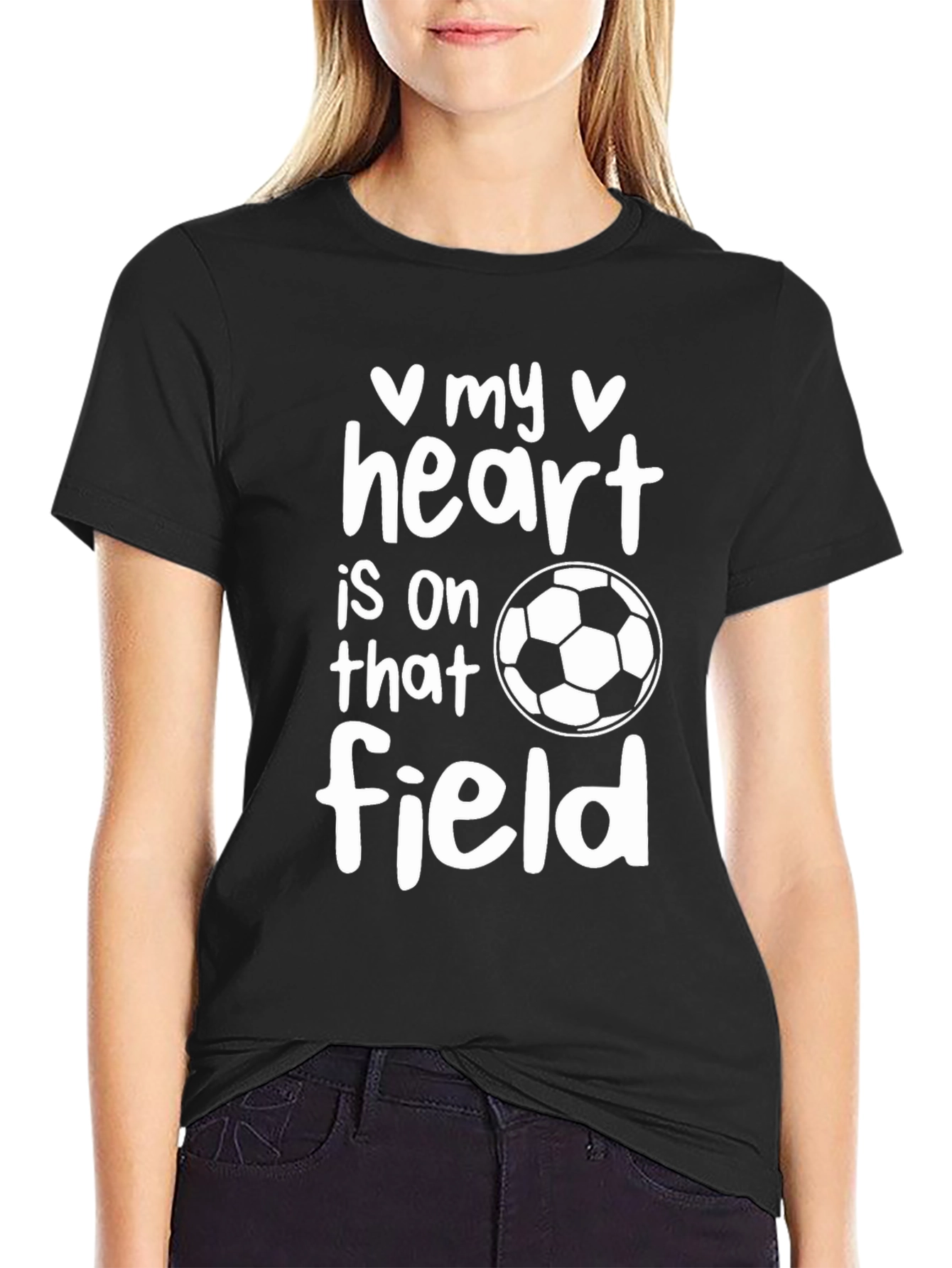 Soccer Lover Graphic T-Shirt - Heart on the Field