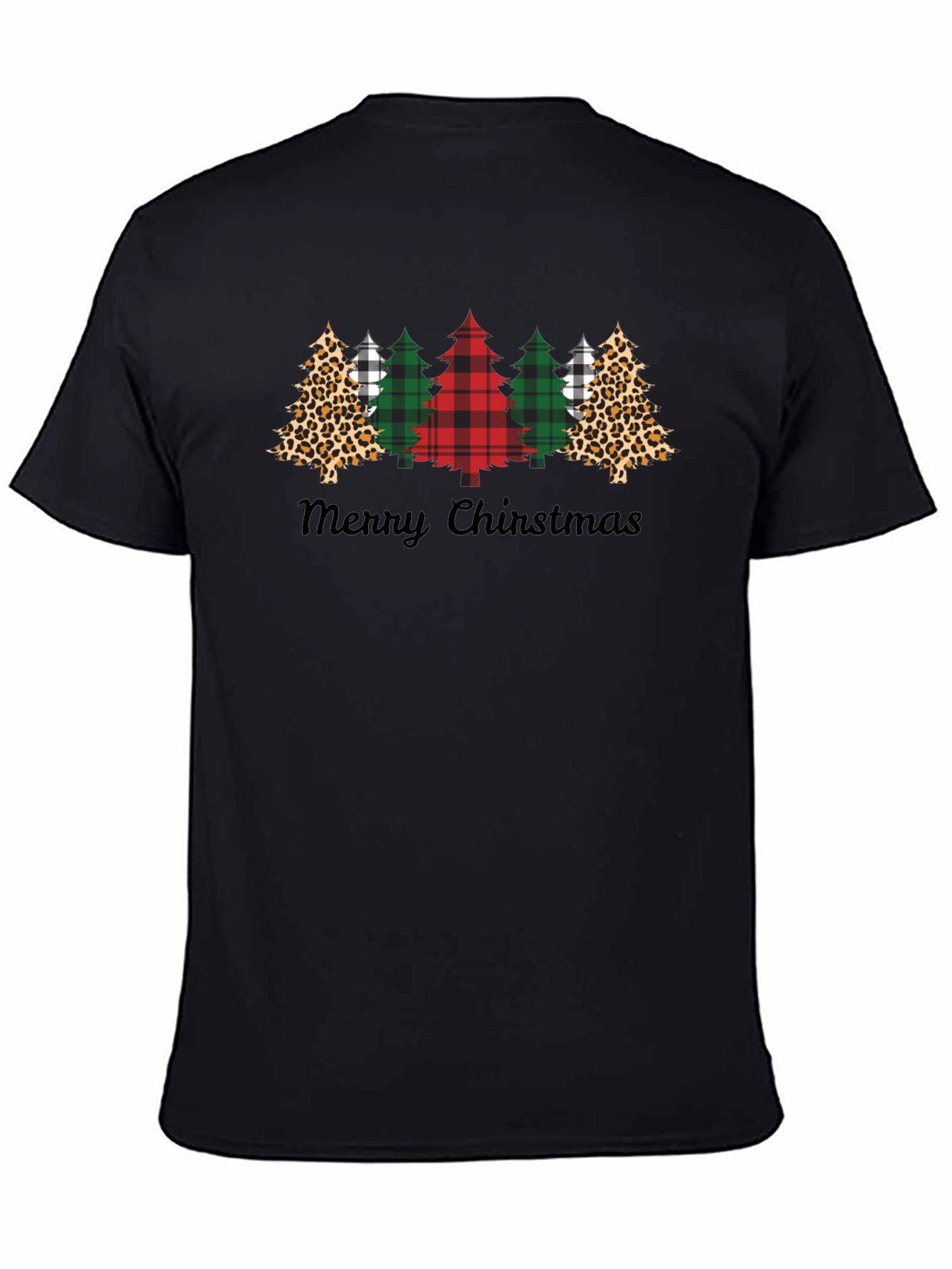 Festive Christmas Tree Graphic Tee - Holiday Cheer