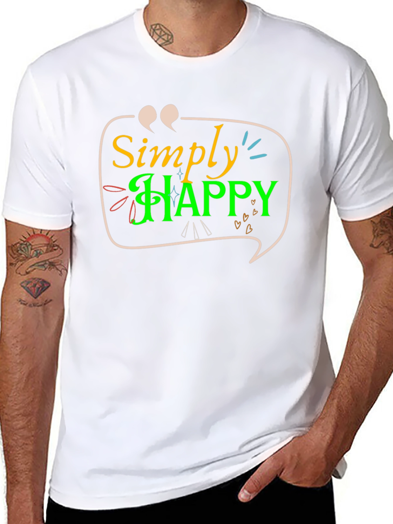 Simply Happy T-Shirt - Positive Vibes Tee