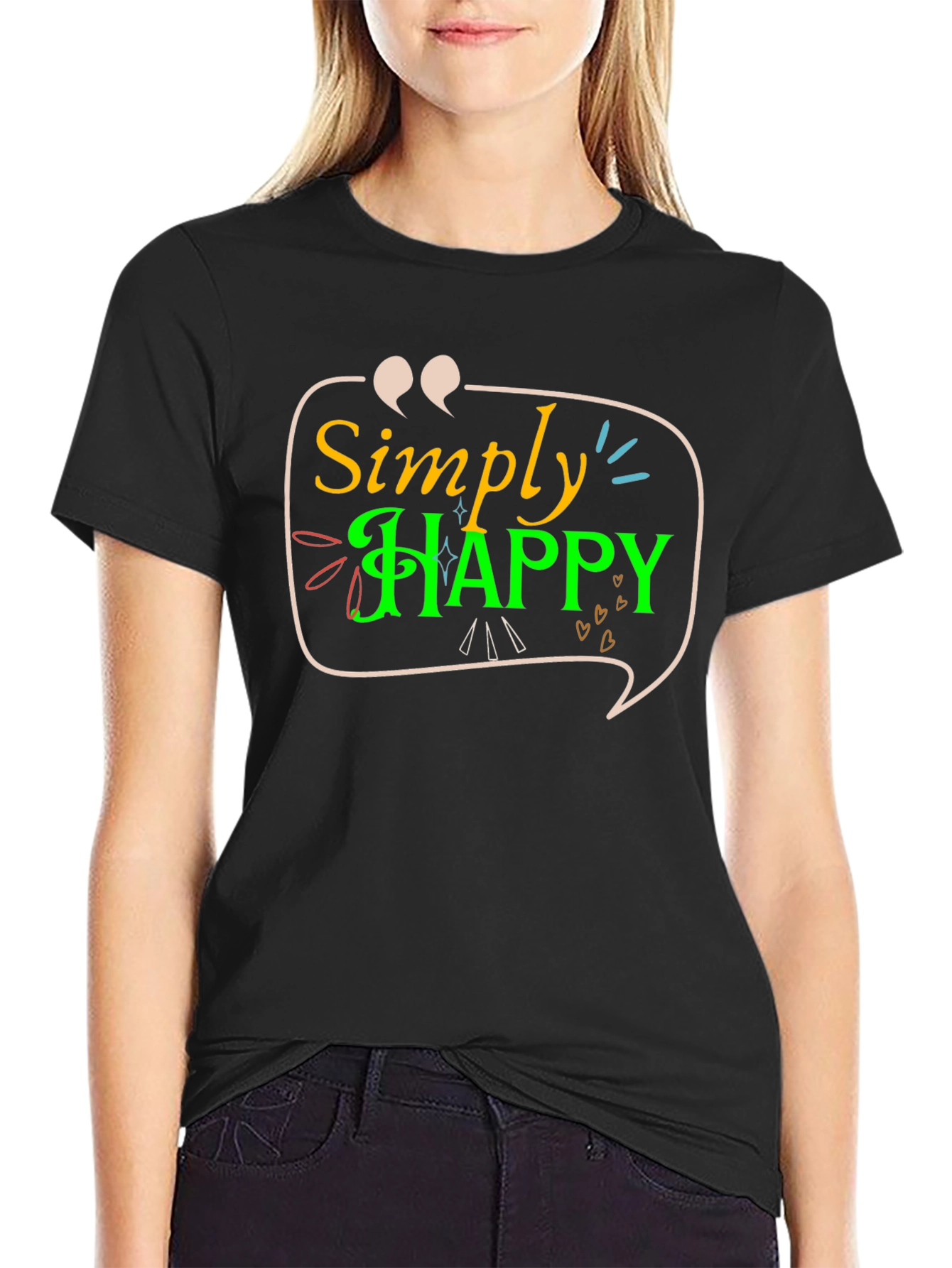 Simply Happy T-Shirt - Positive Vibes Tee
