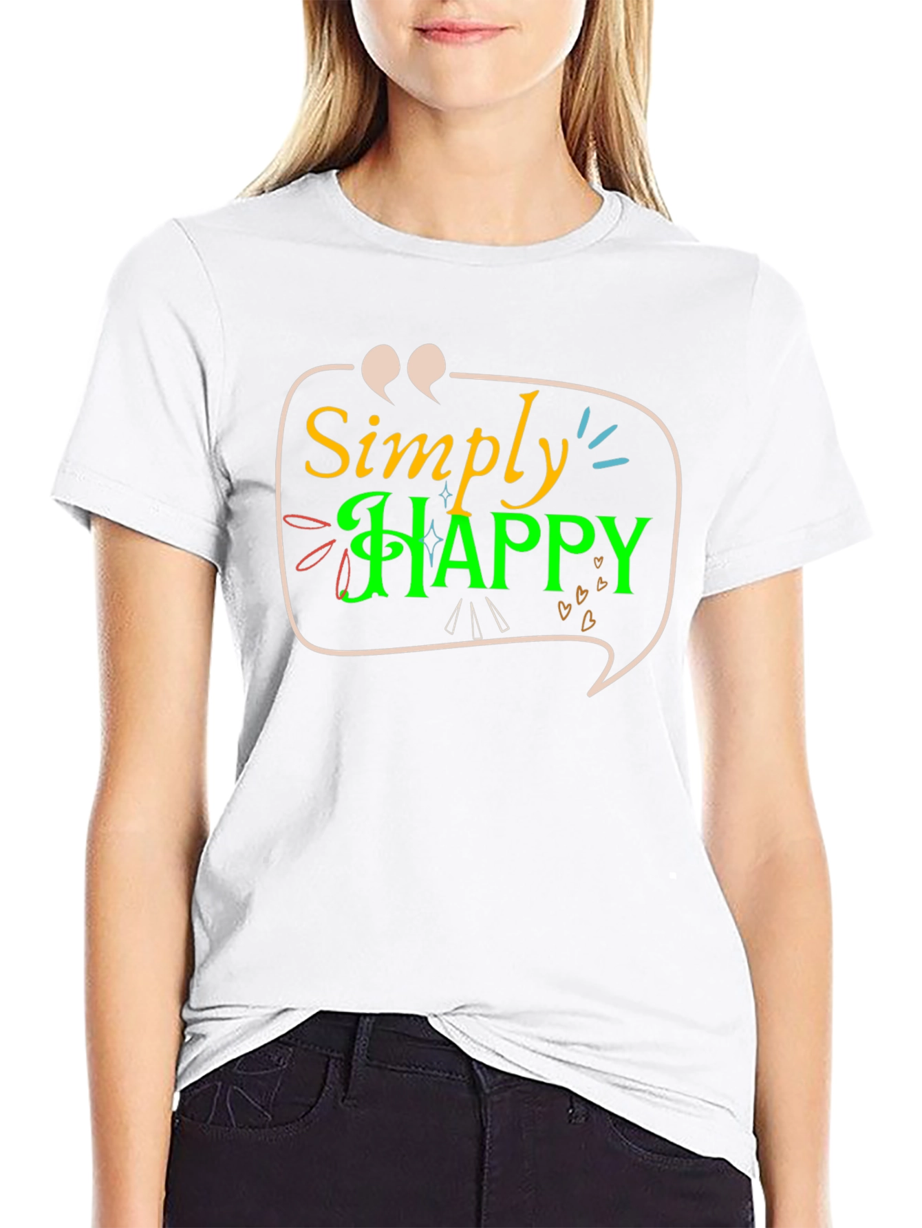Simply Happy T-Shirt - Positive Vibes Tee