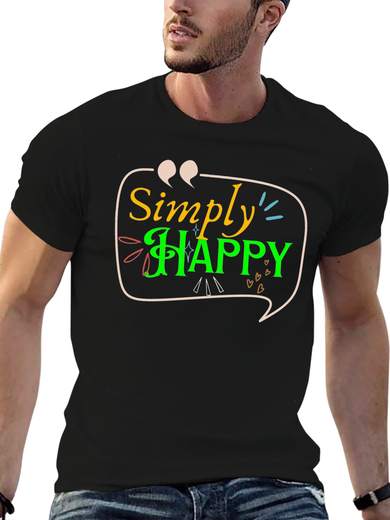 Simply Happy T-Shirt - Positive Vibes Tee
