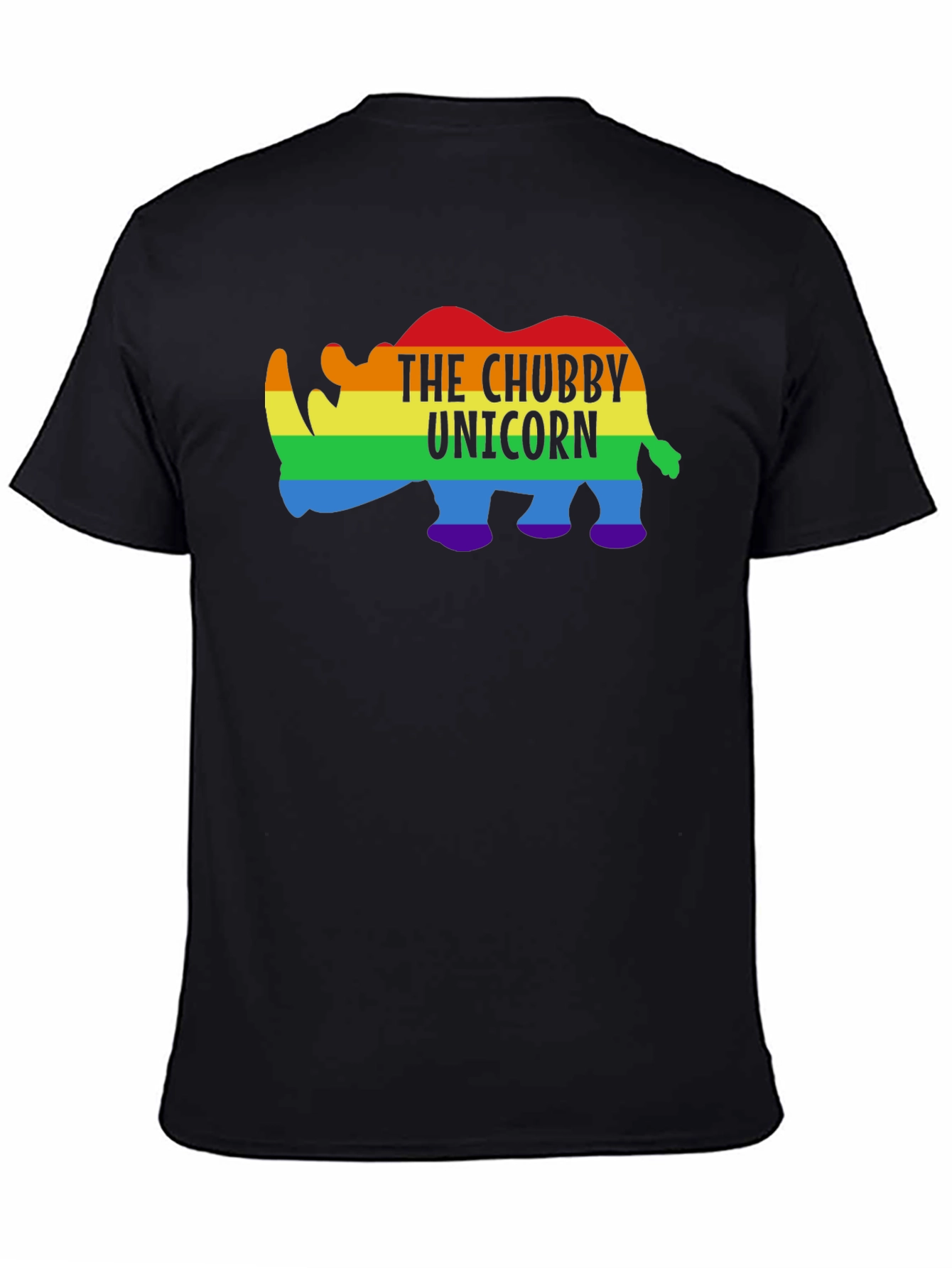 Chubby Unicorn Rainbow Graphic Tee