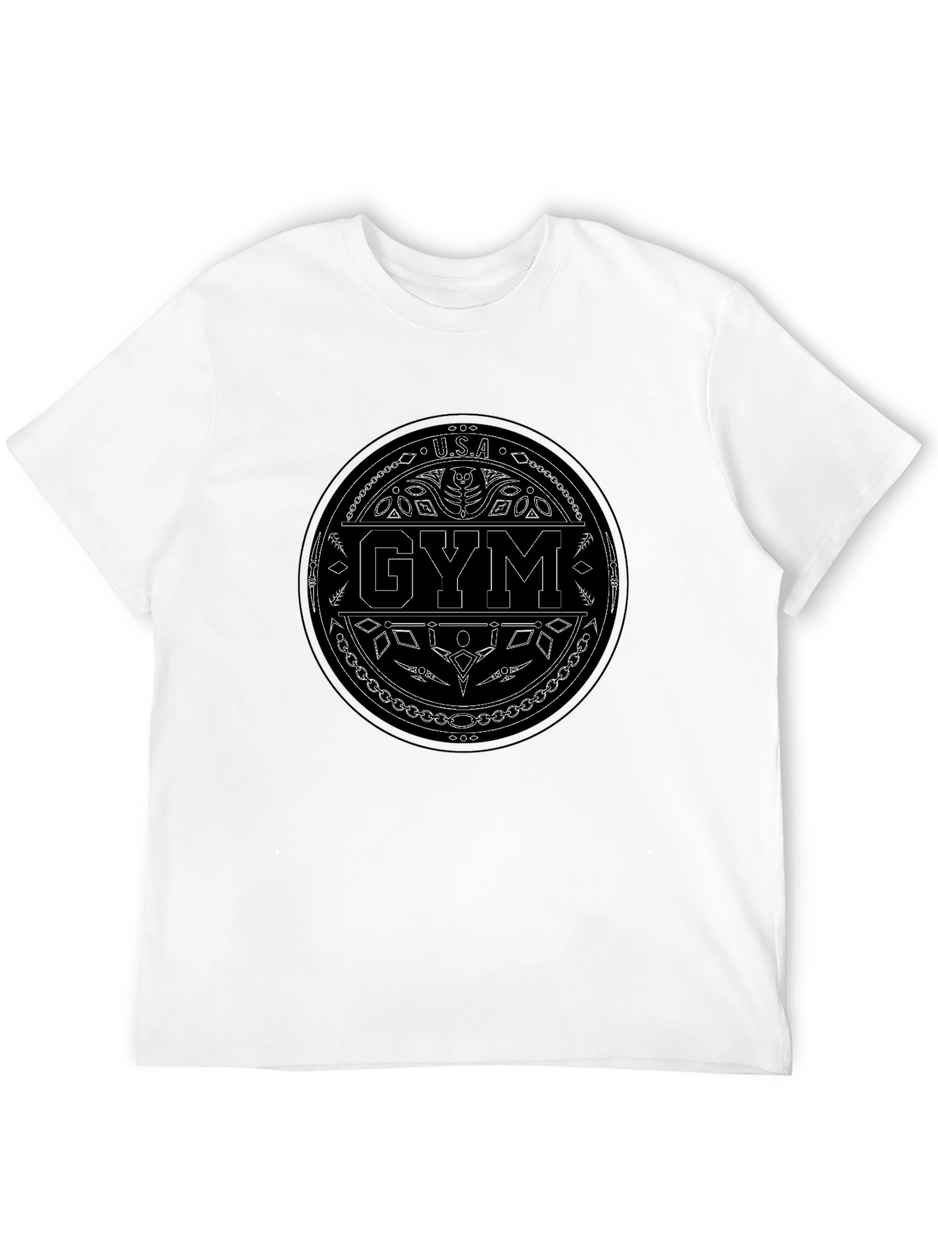 USA Gym Black T-Shirt - Stylish Workout Apparel