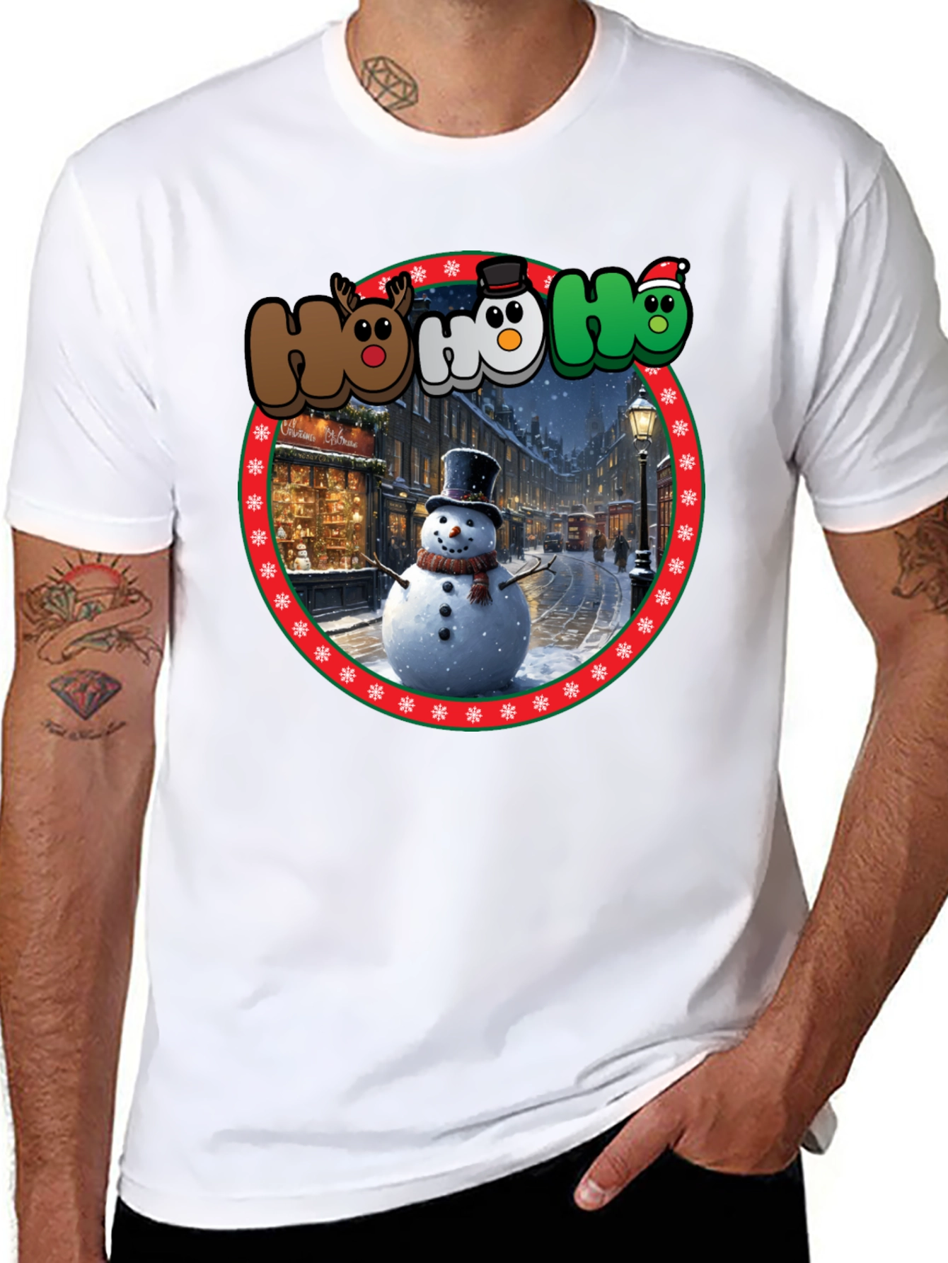 Festive Ho Ho Ho Christmas T-Shirt