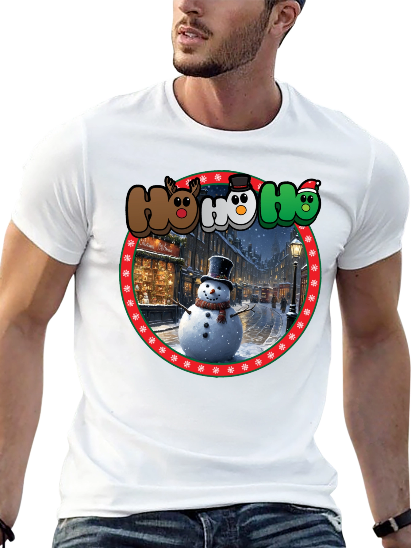Festive Ho Ho Ho Christmas T-Shirt
