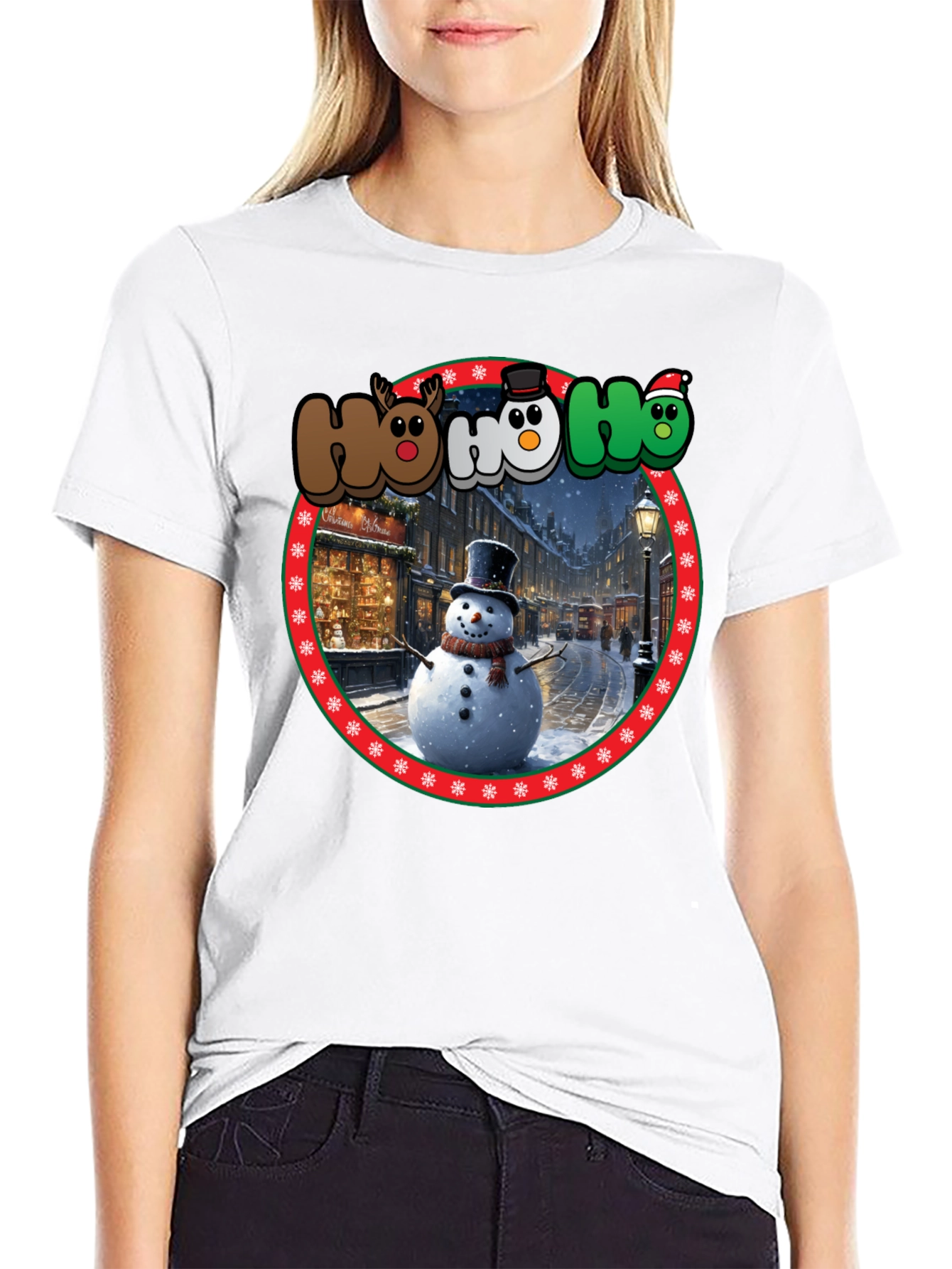 Festive Ho Ho Ho Christmas T-Shirt