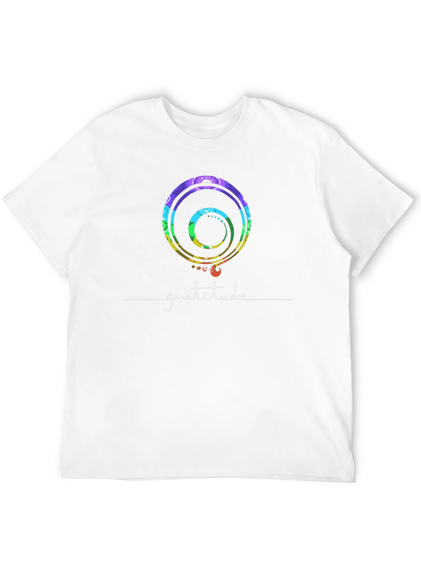 Gratitude Graphic Tee - Black Crew Neck Cotton Shirt