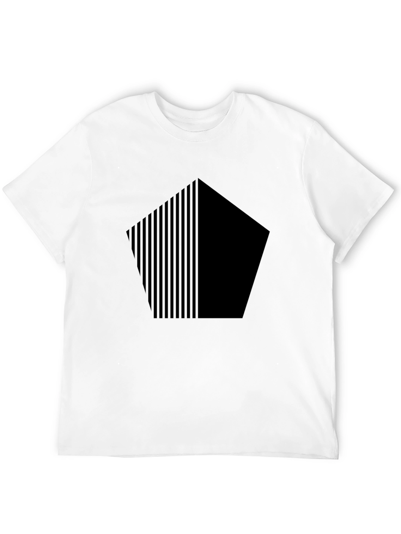 Geometric Graphic Print Mens Black T-Shirt