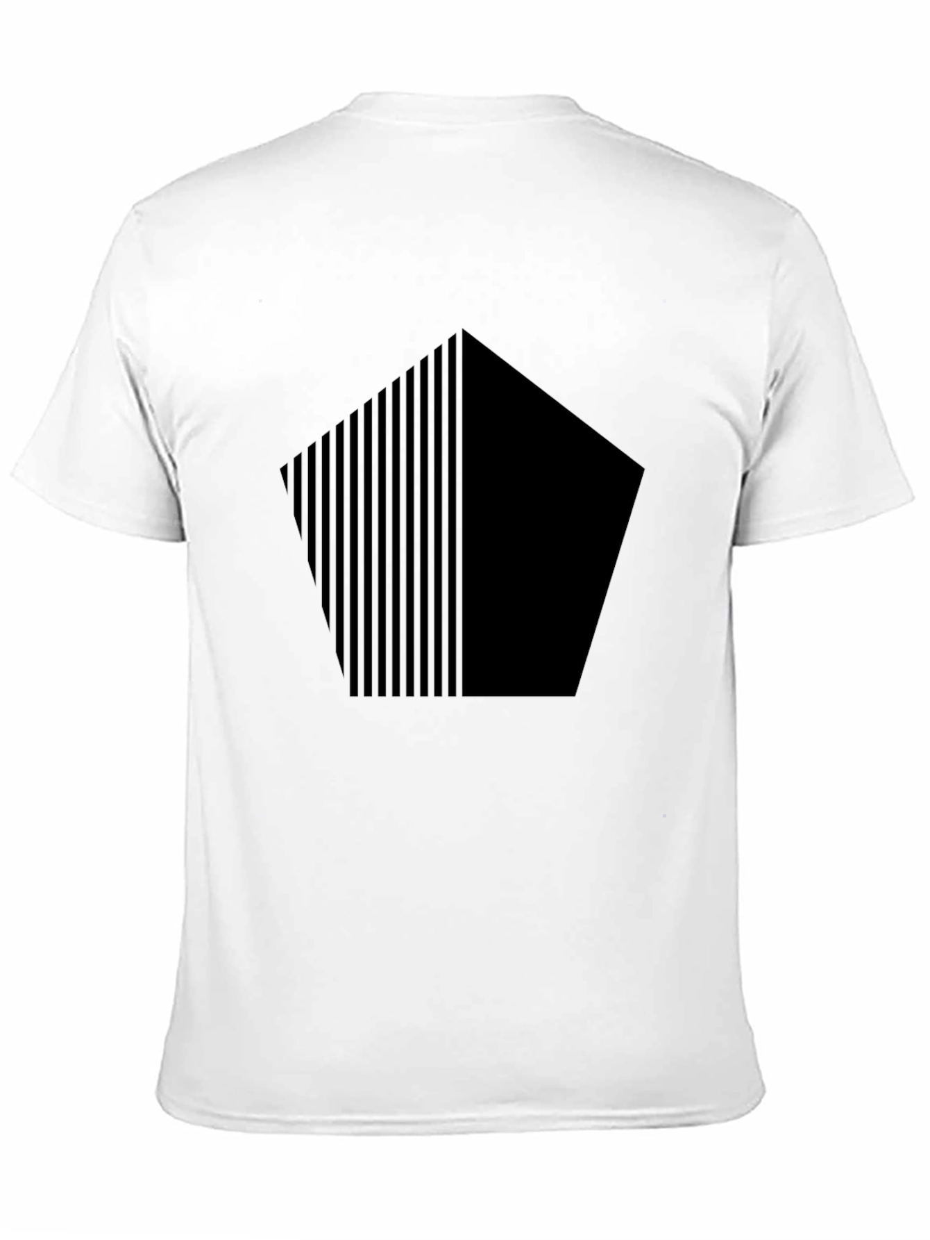 Geometric Graphic Print Mens Black T-Shirt