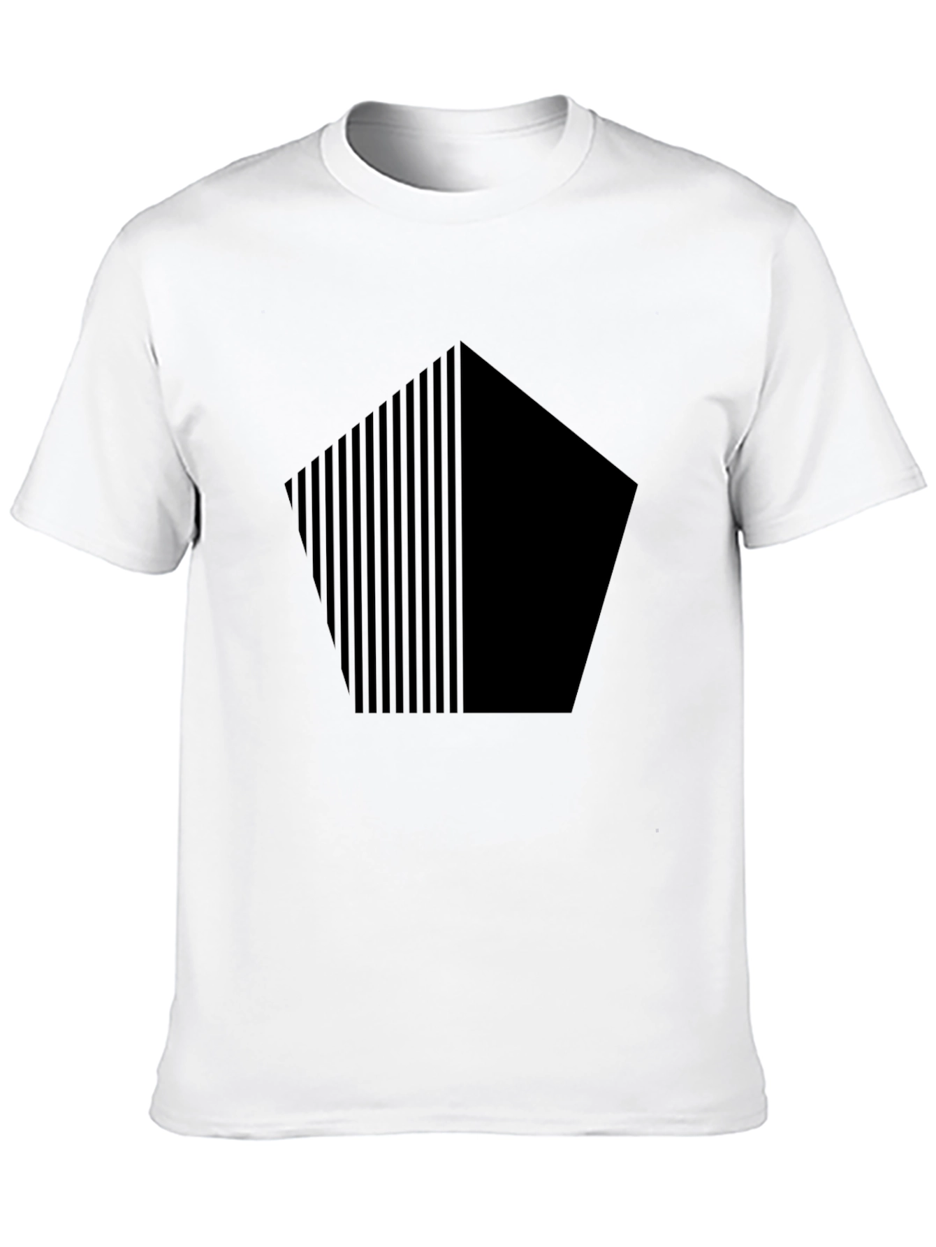 Geometric Graphic Print Mens Black T-Shirt