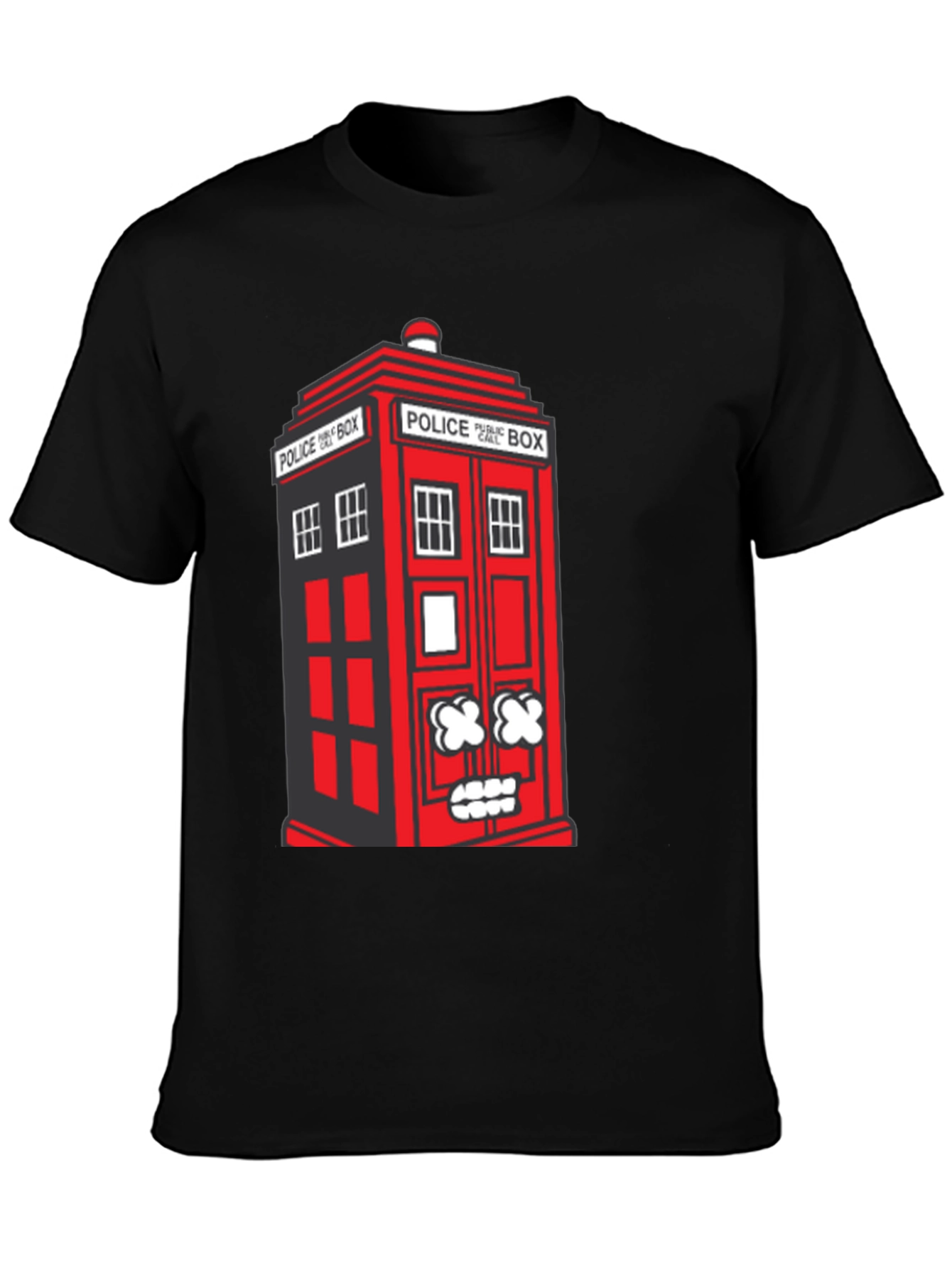 Quirky Red Police Box Graphic T-Shirt