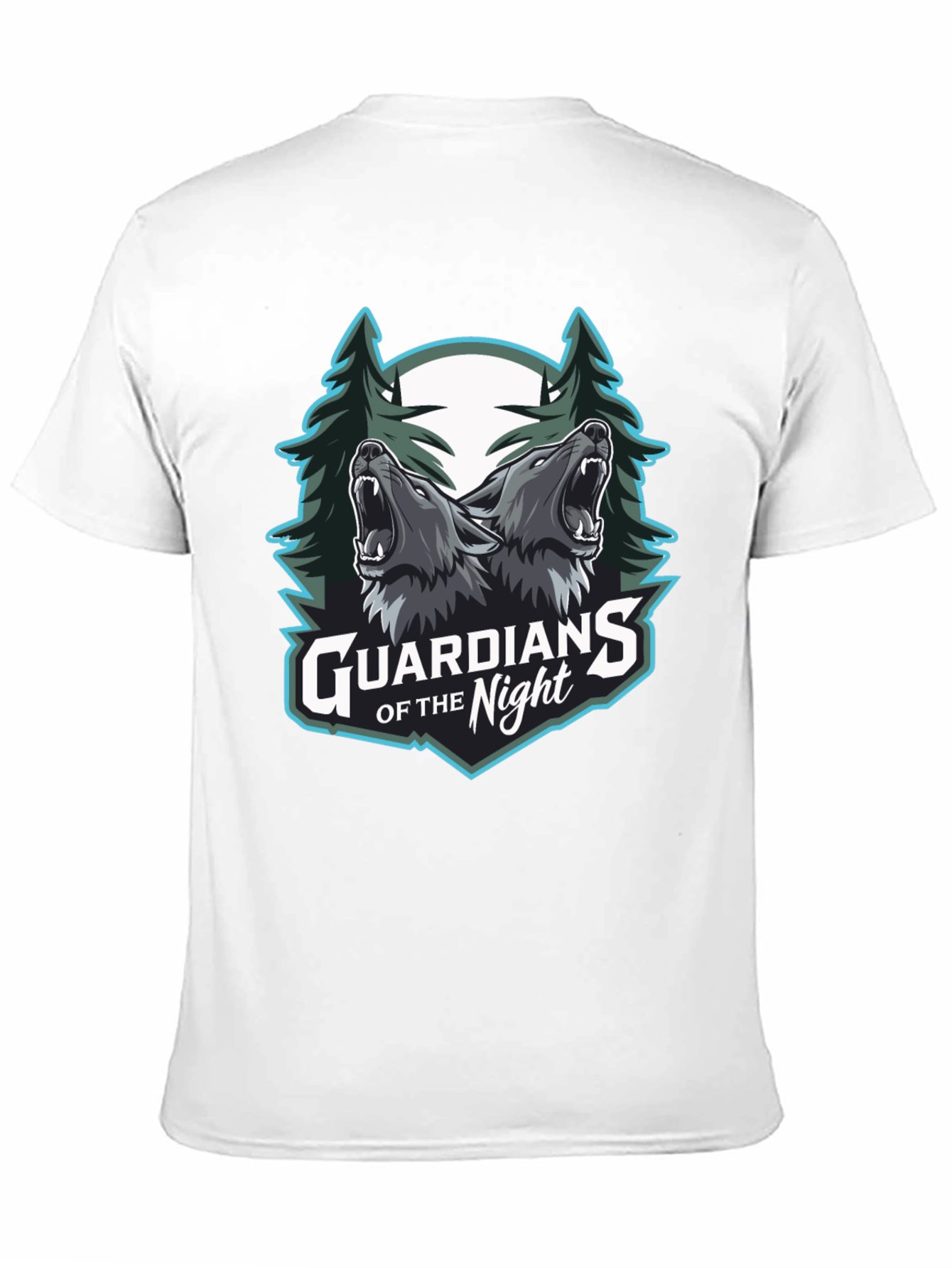 Guardians of the Night Wolf Graphic T-Shirt