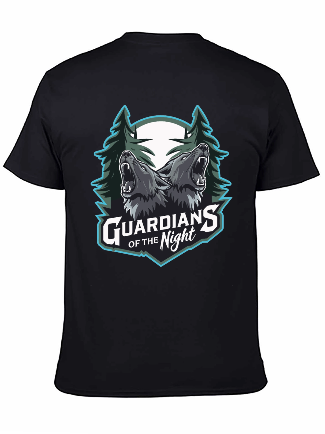 Guardians of the Night Wolf Graphic T-Shirt