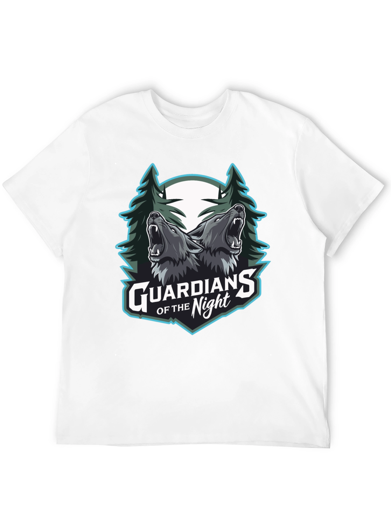 Guardians of the Night Wolf Graphic T-Shirt