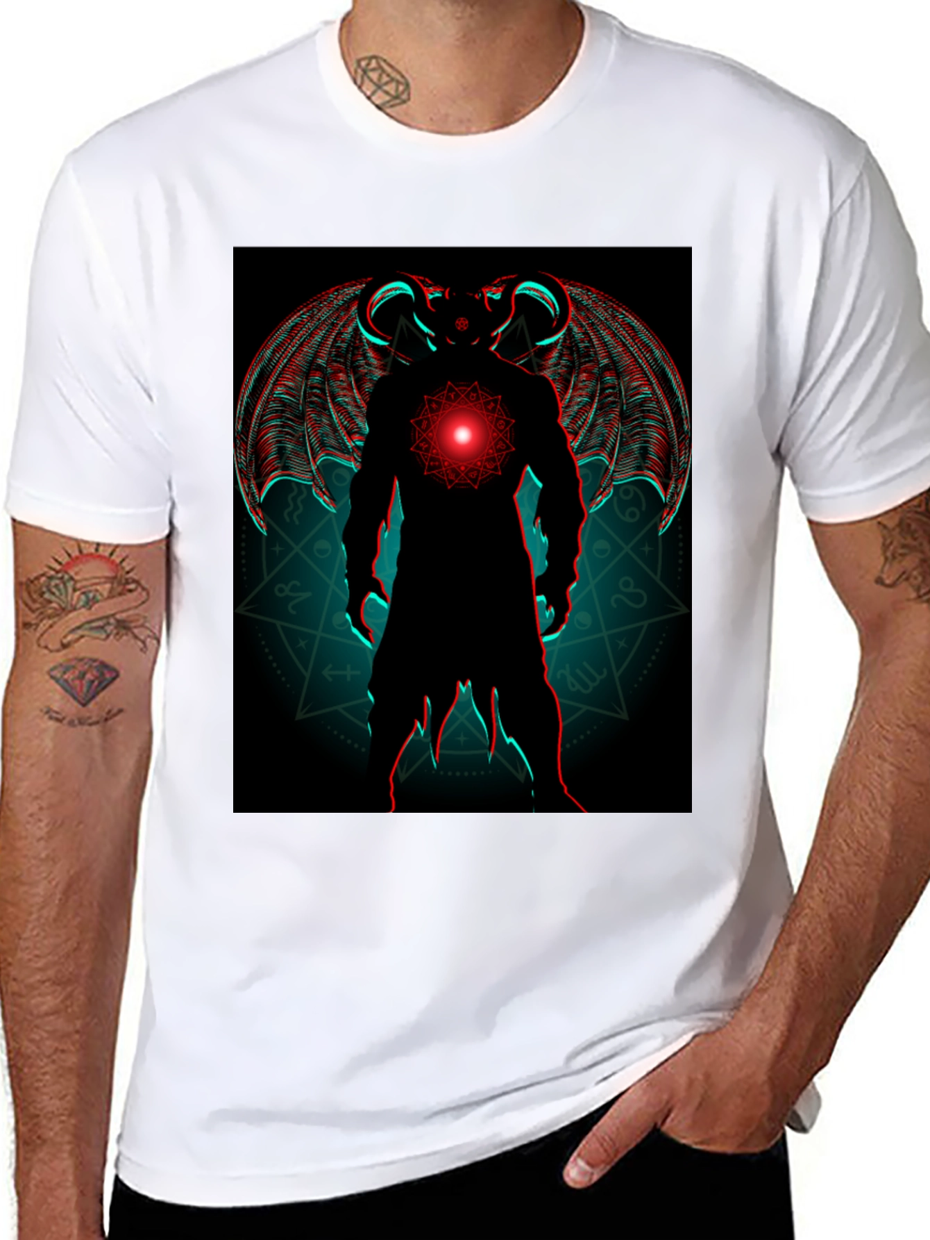 Demon Wings Graphic Tee - Black