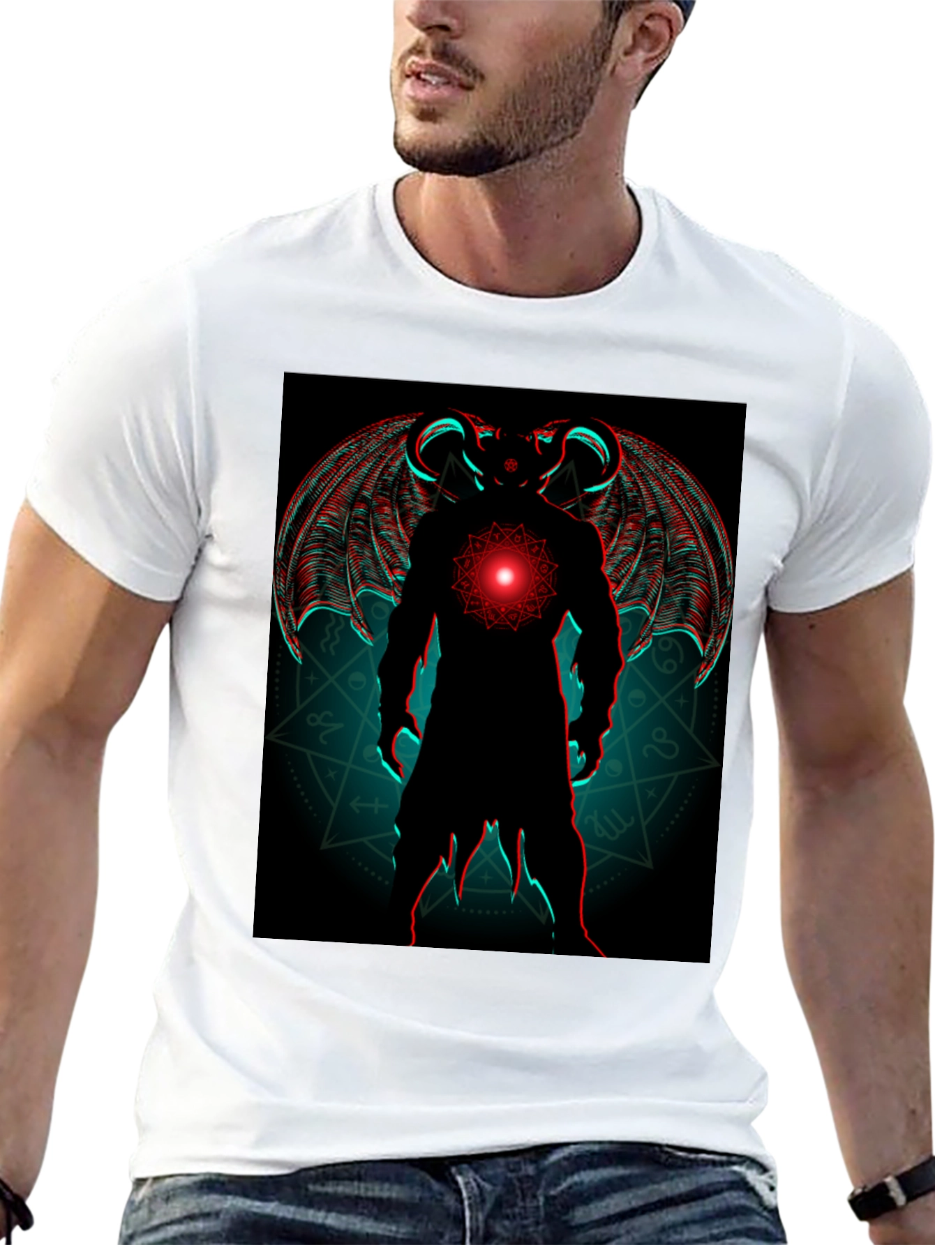 Demon Wings Graphic Tee - Black