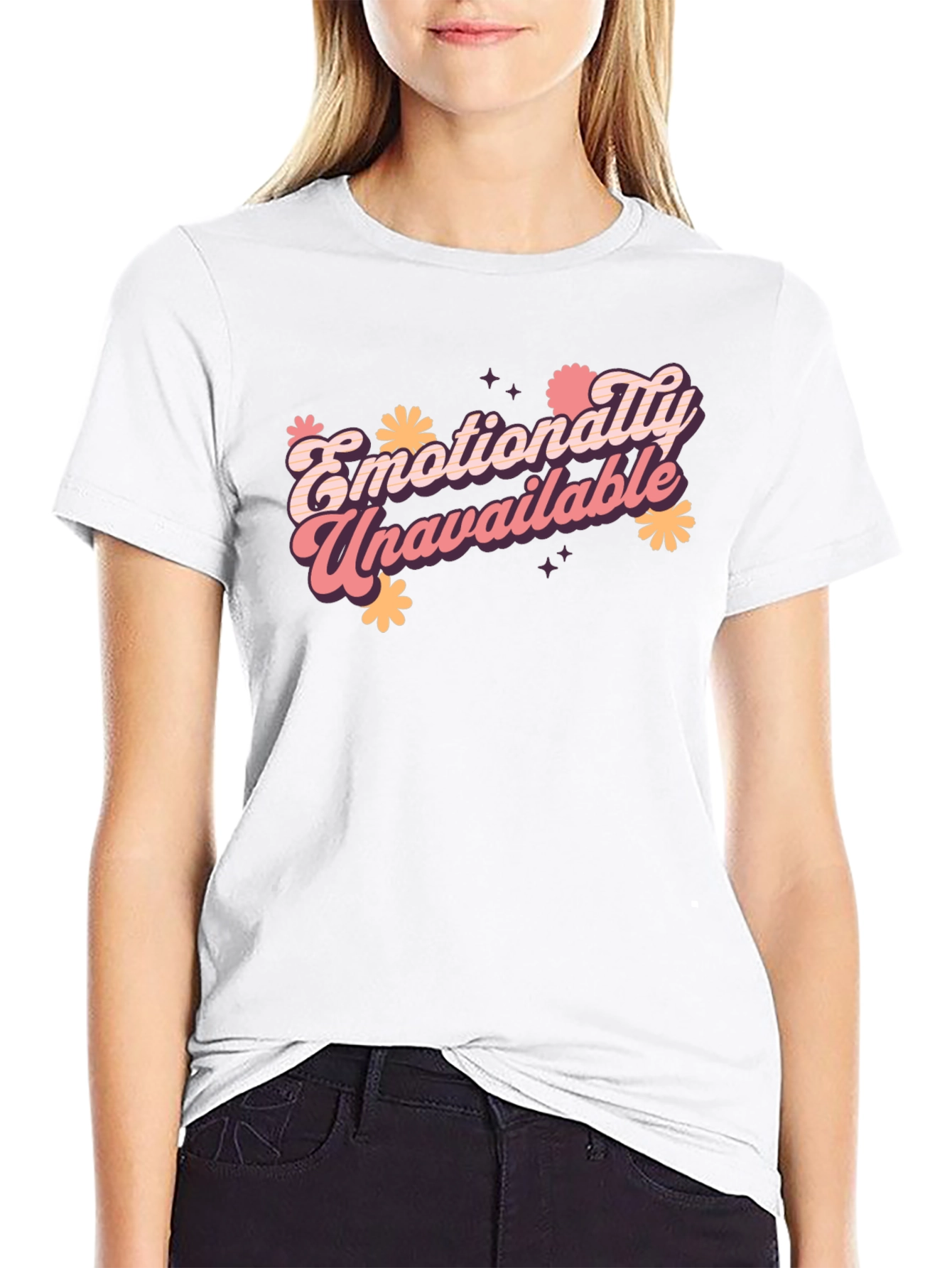 Emotionally Unavailable Graphic T-Shirt - Black