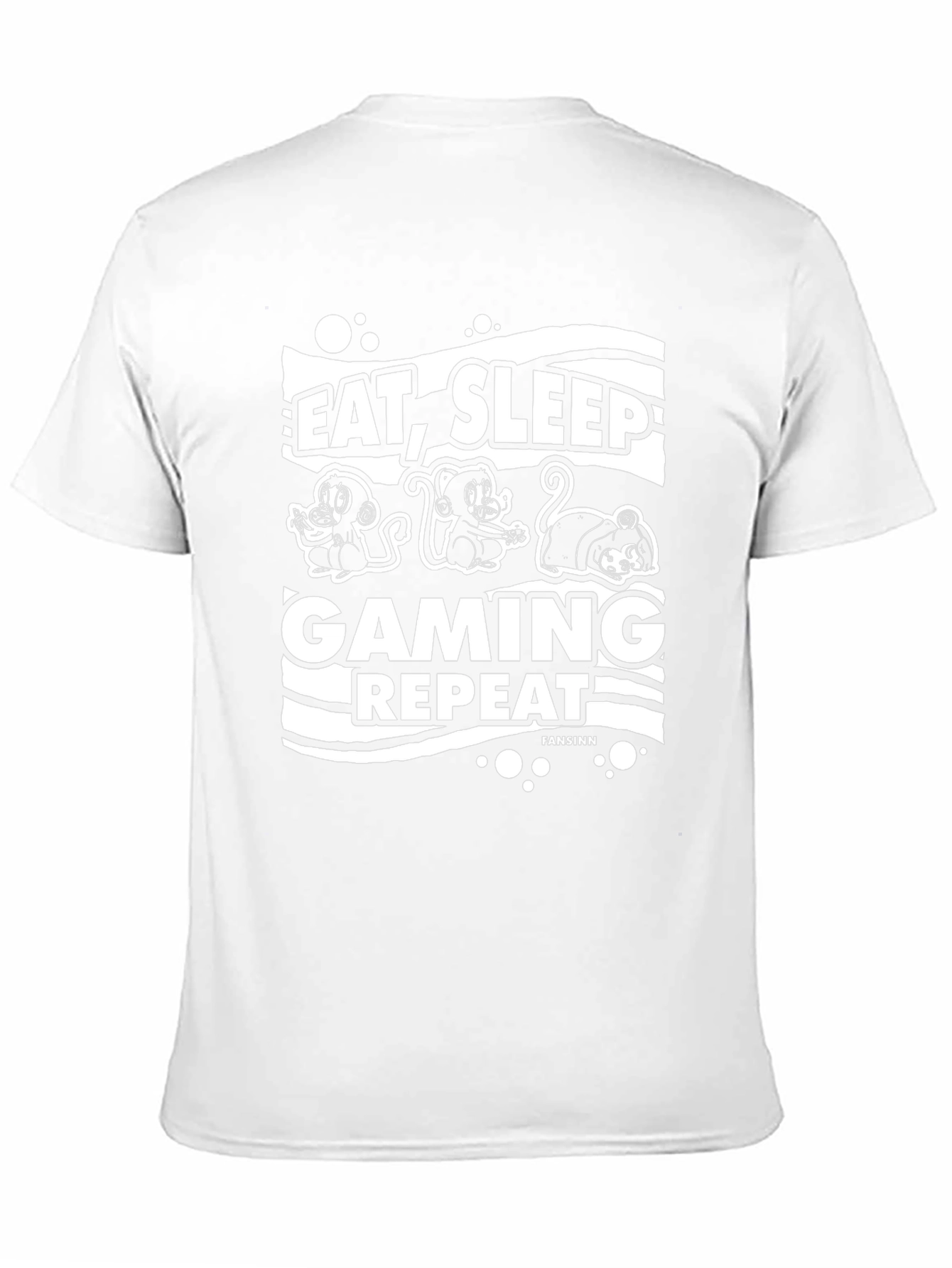 Eat Sleep Gaming Repeat Black T-Shirt