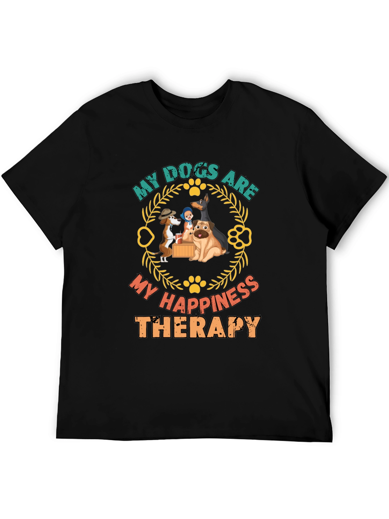 Dog Lover Tee: Happiness Therapy