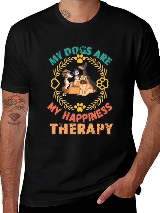 Dog Lover Tee: Happiness Therapy