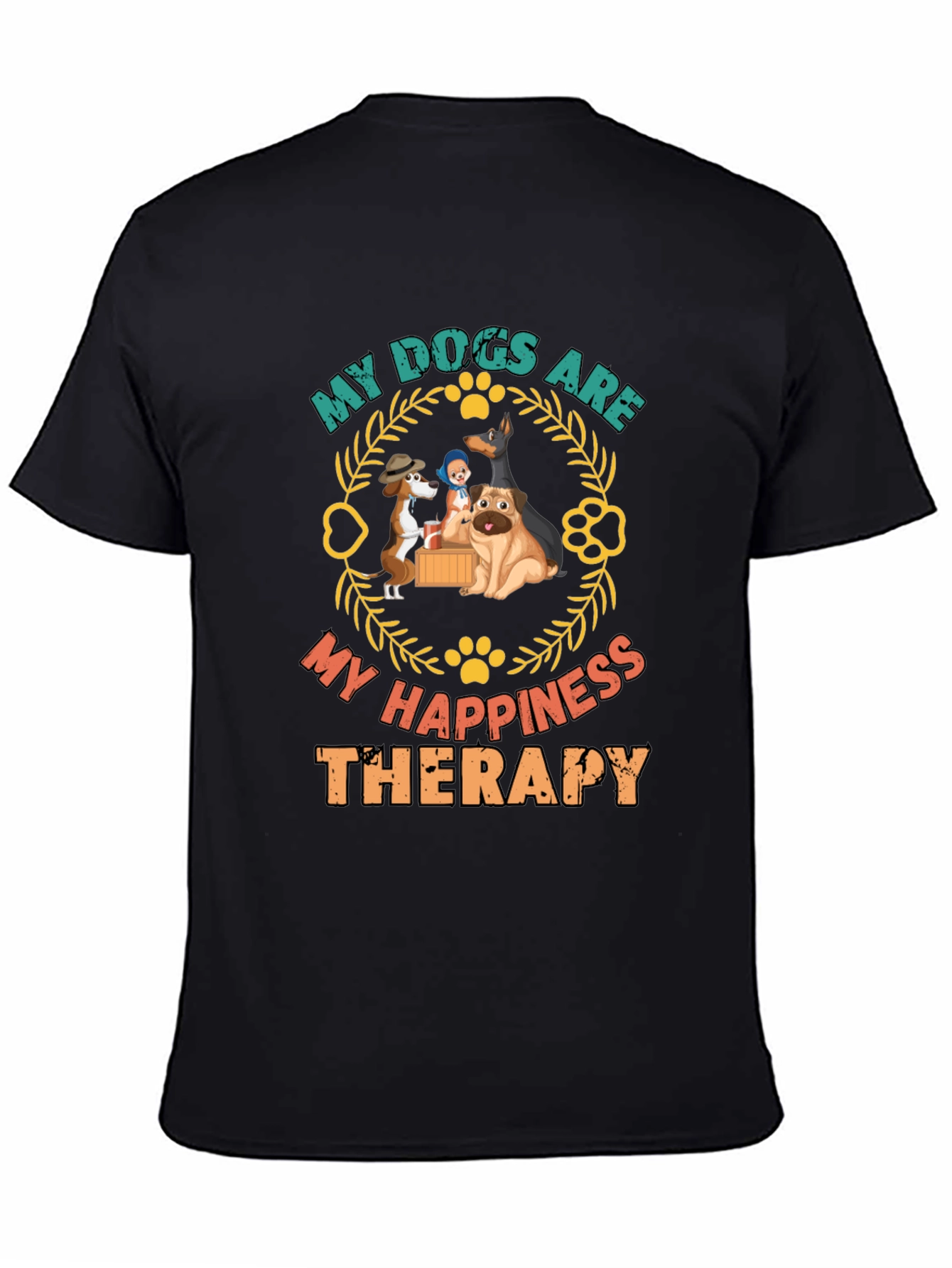 Dog Lover Tee: Happiness Therapy