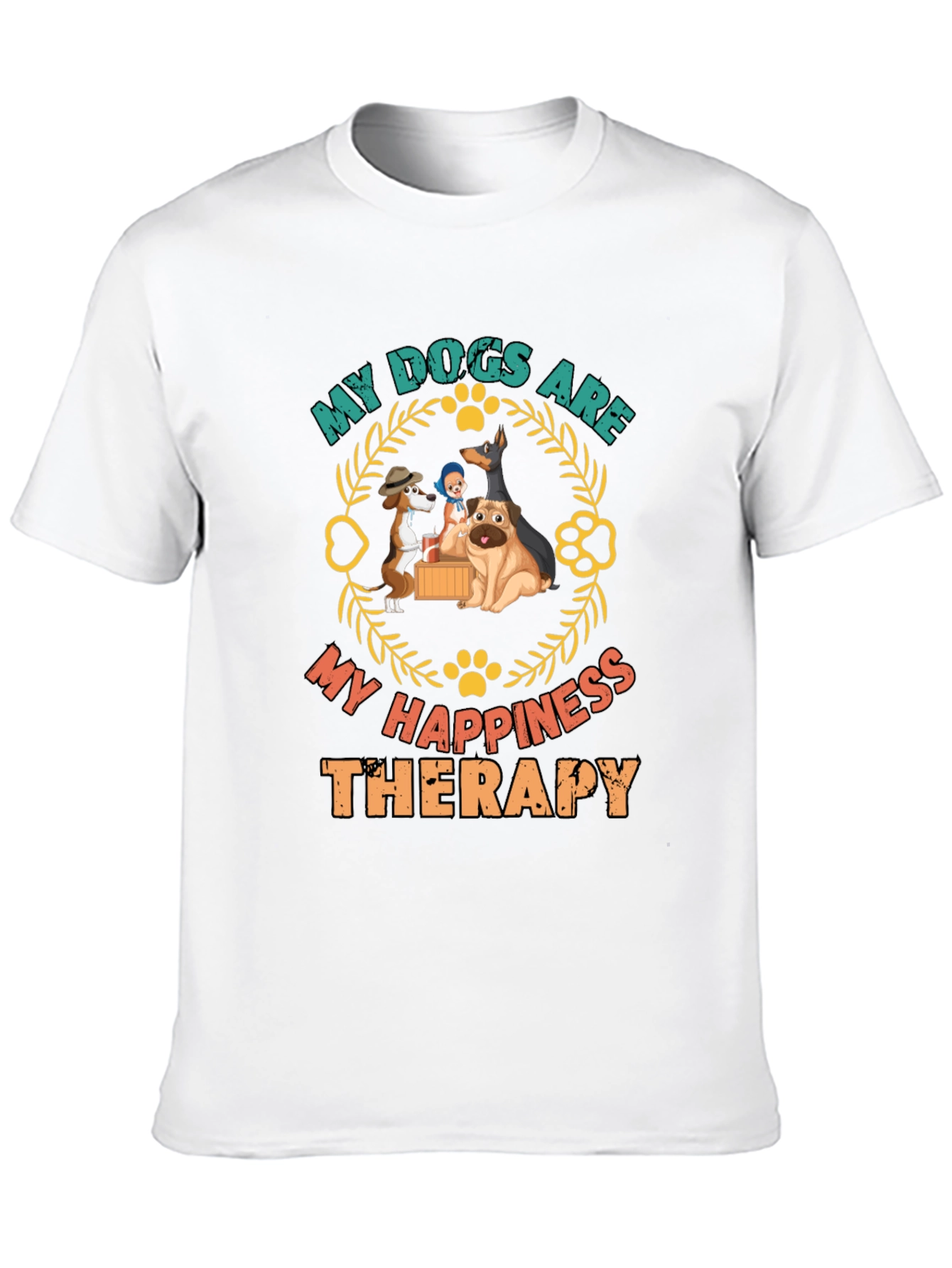 Dog Lover Tee: Happiness Therapy