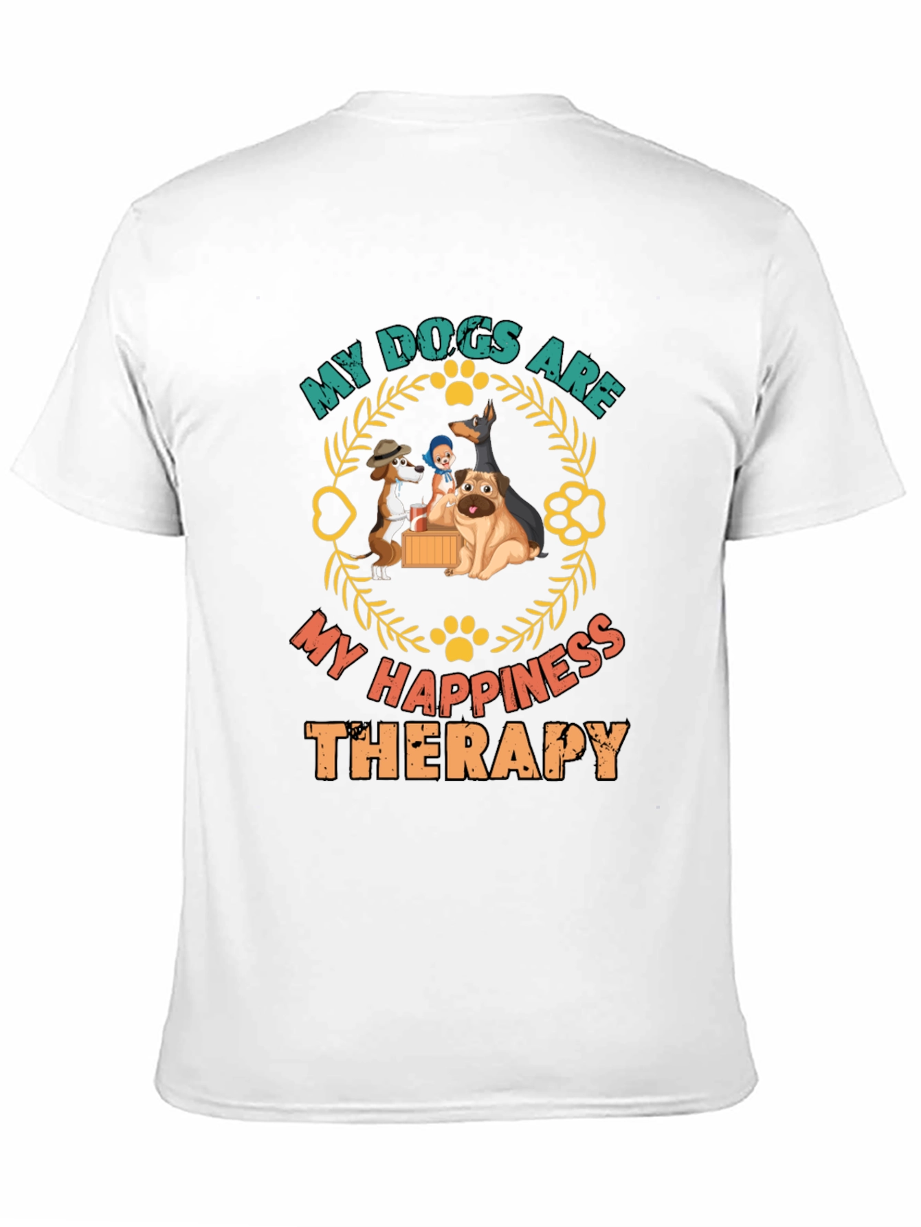 Dog Lover Tee: Happiness Therapy