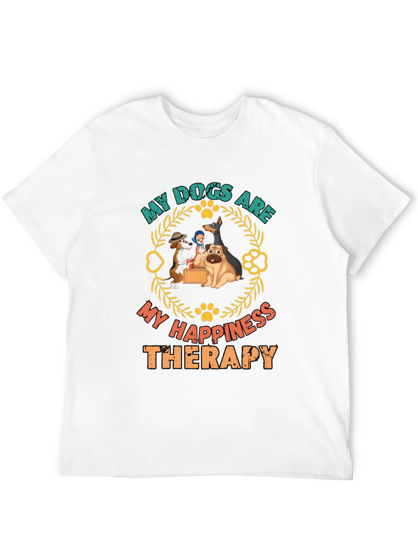 Dog Lover Tee: Happiness Therapy