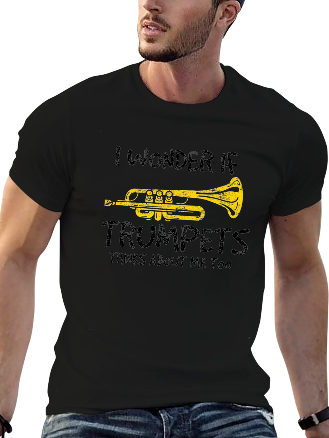 Trumpet Humor Graphic T-Shirt - Musical Instrument Tee