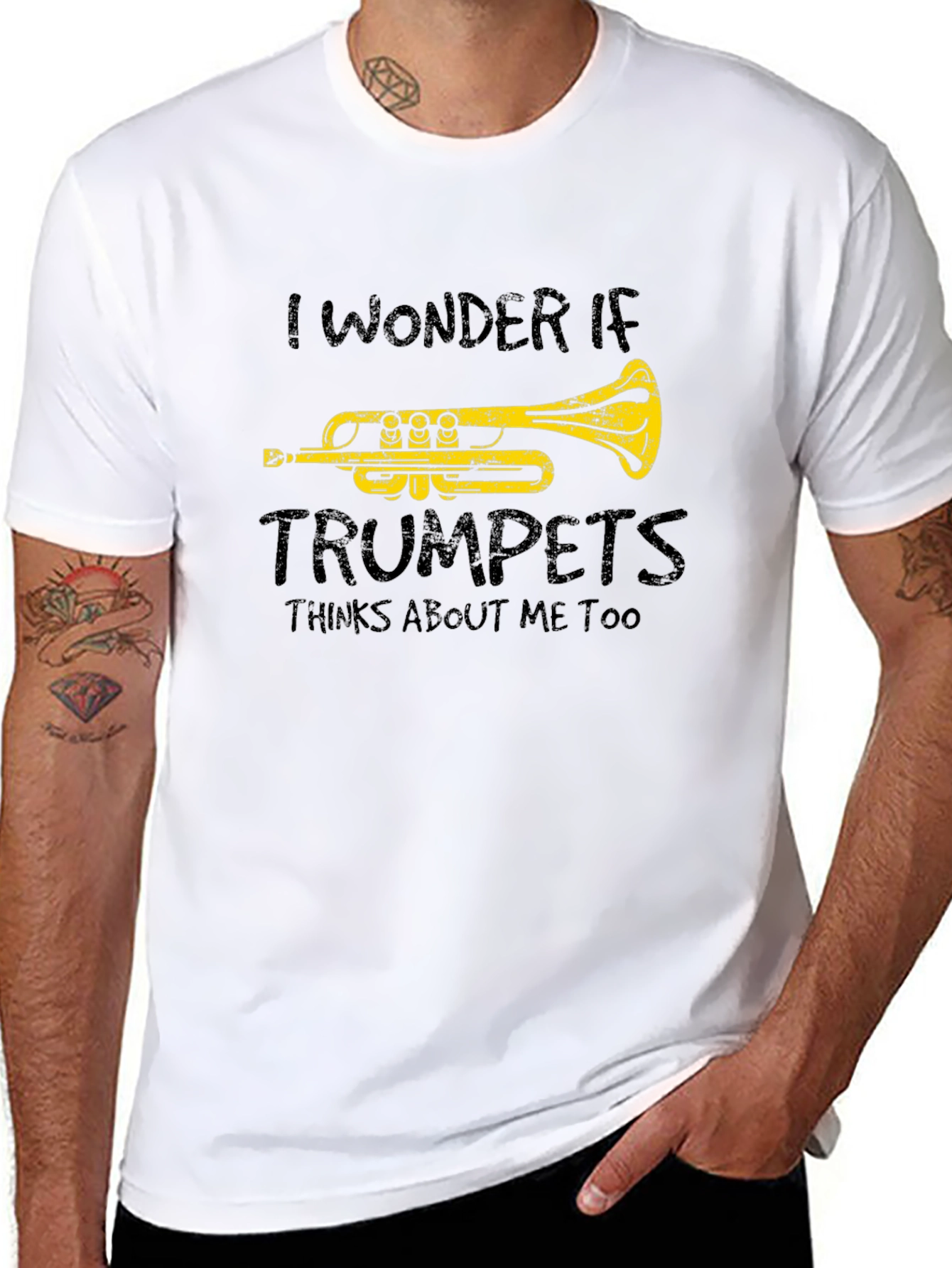 Trumpet Humor Graphic T-Shirt - Musical Instrument Tee