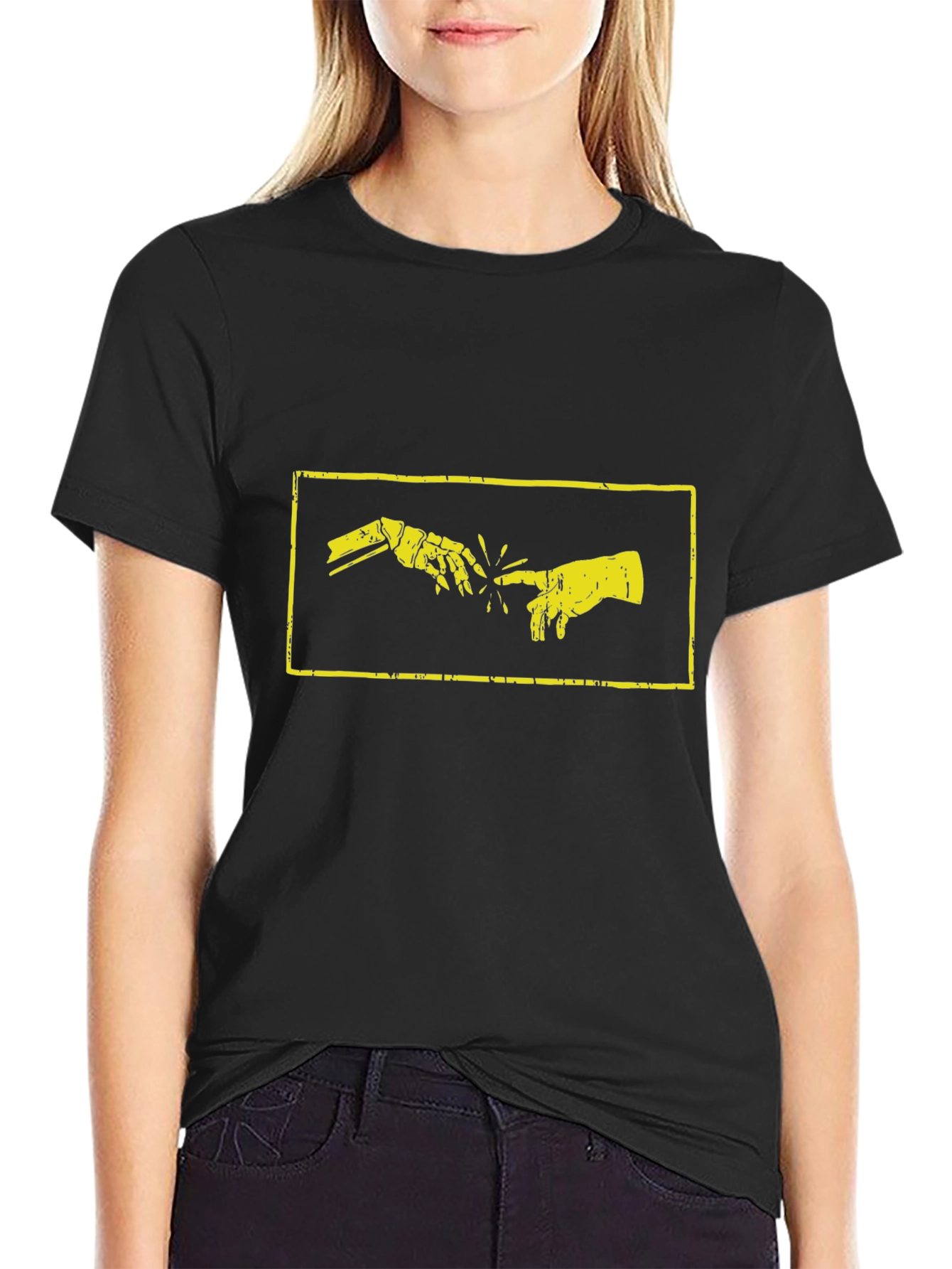 Creation of Adam Robot Hand T-Shirt