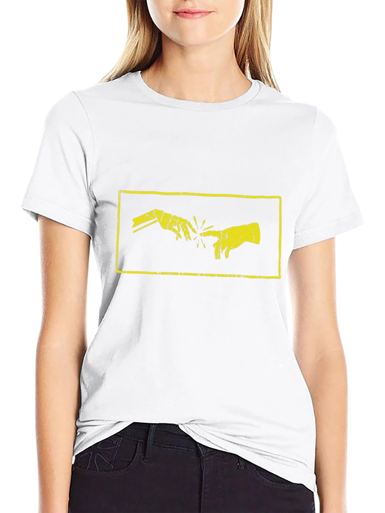 Creation of Adam Robot Hand T-Shirt