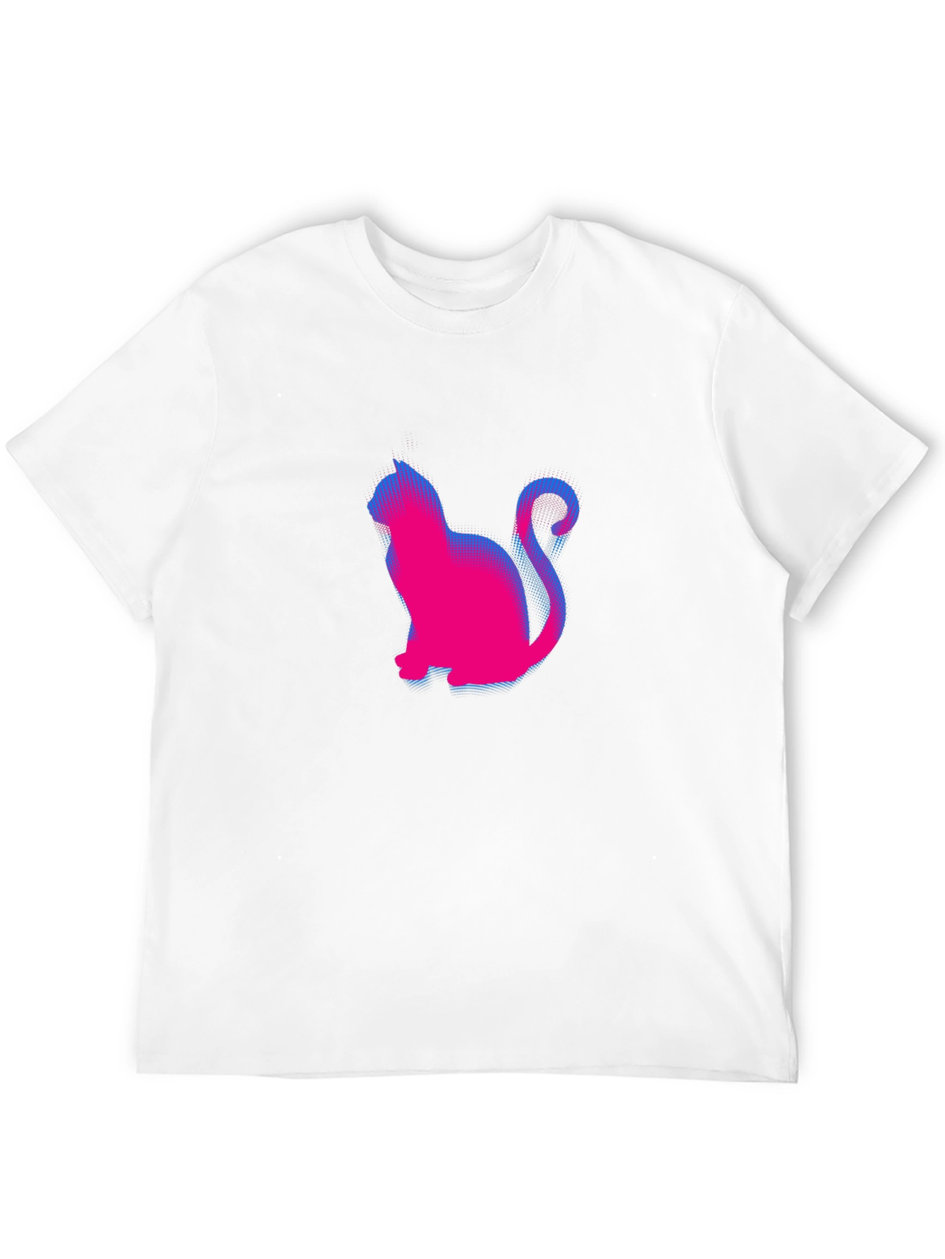 Retro Cat Graphic Tee - Classic Black Crewneck